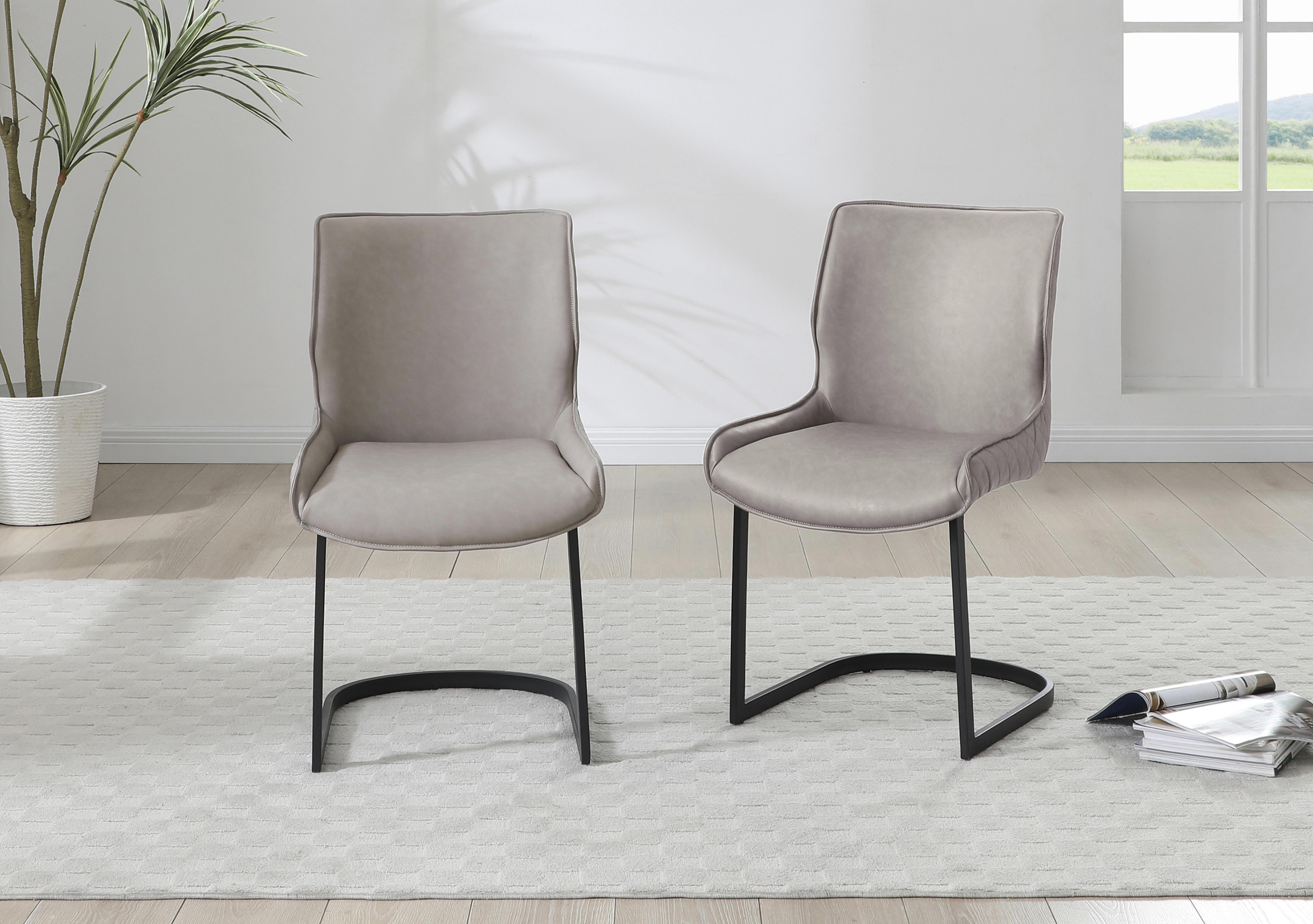 Cupra Pair of Dining Chairs in Taupe on Furniture Village