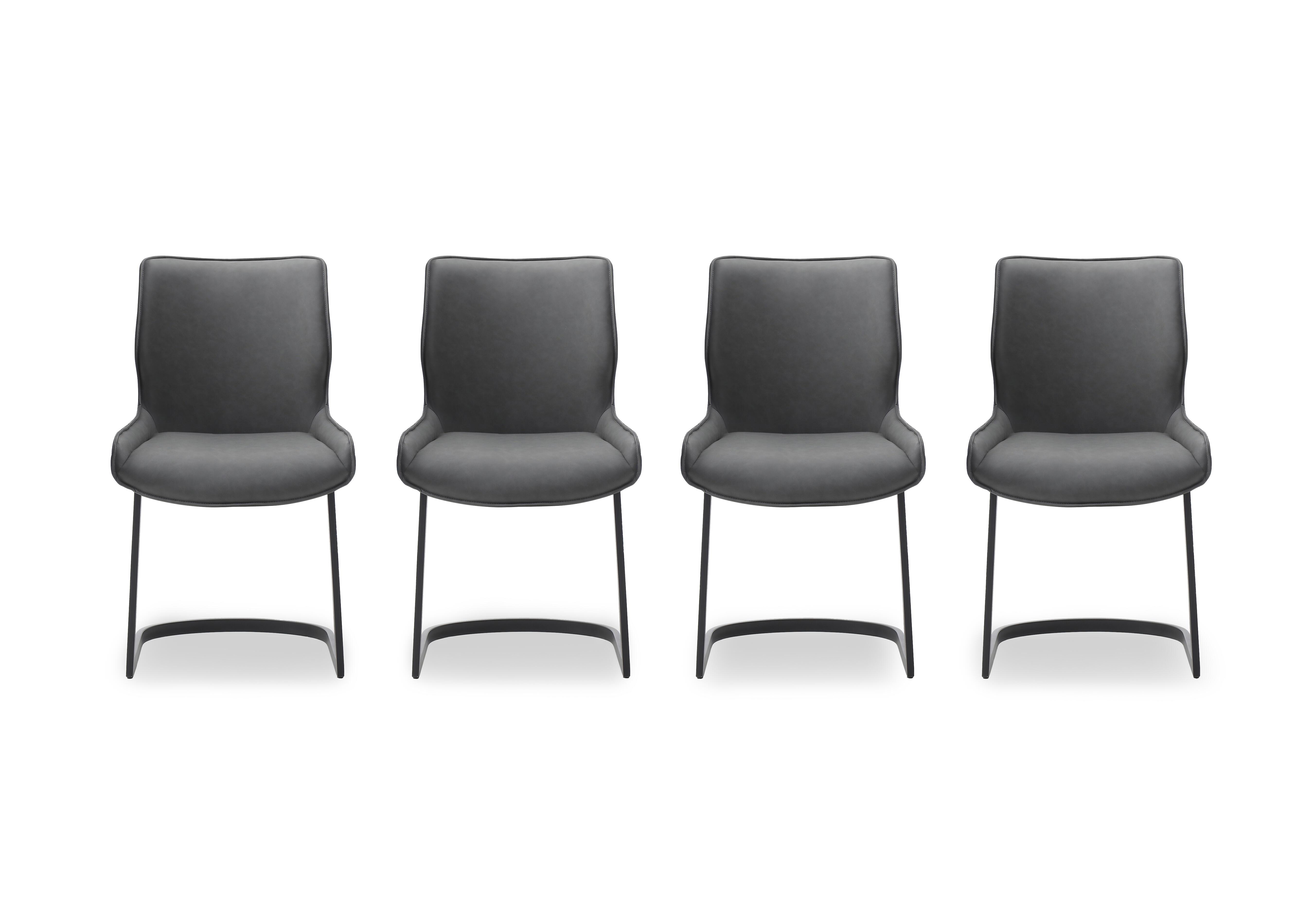 Cupra Set of 4 Dining Chairs in Charcoal on Furniture Village