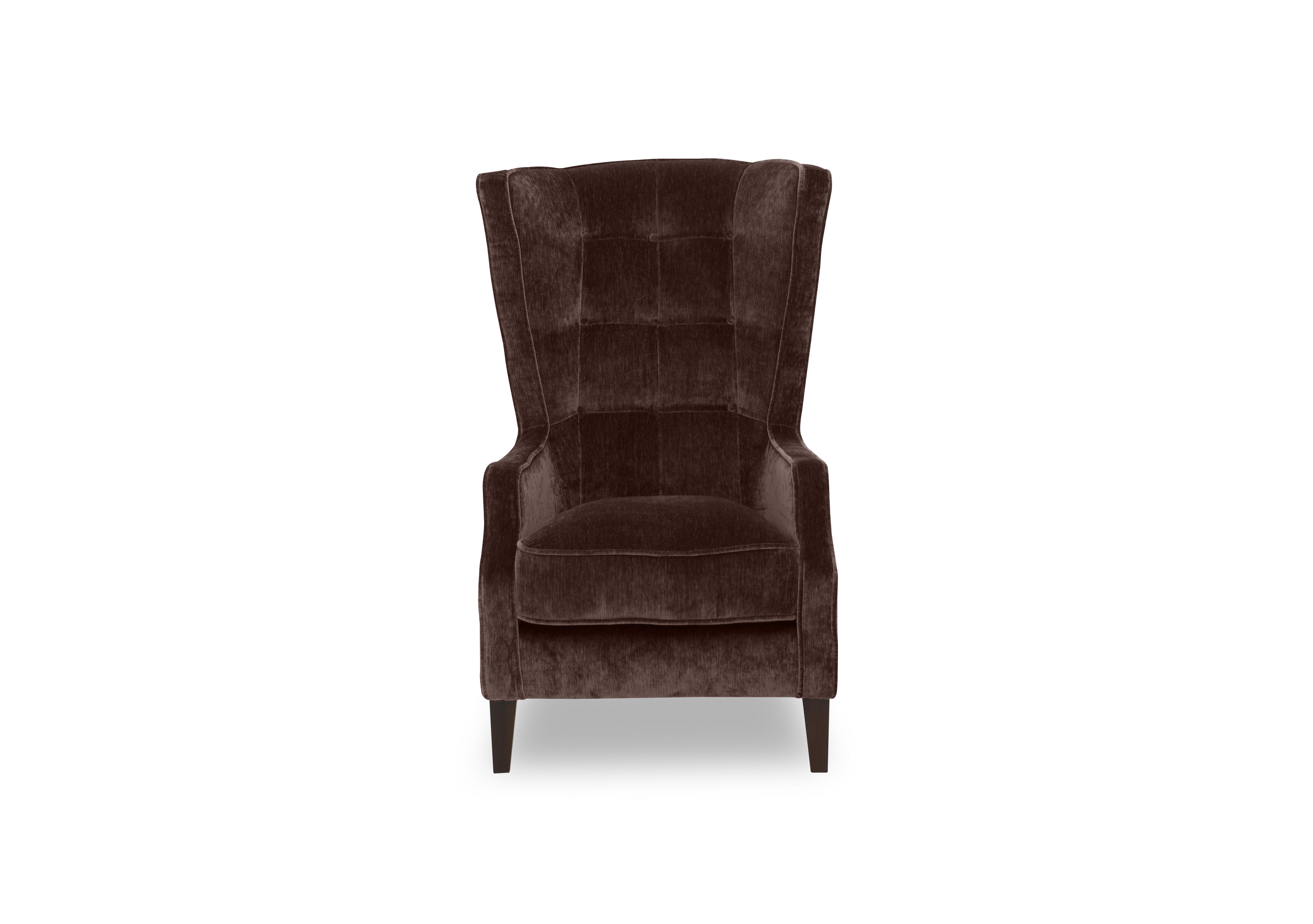 Oh So Glam Garland Plain Accent Chair in California Brown Dw Ft on Furniture Village