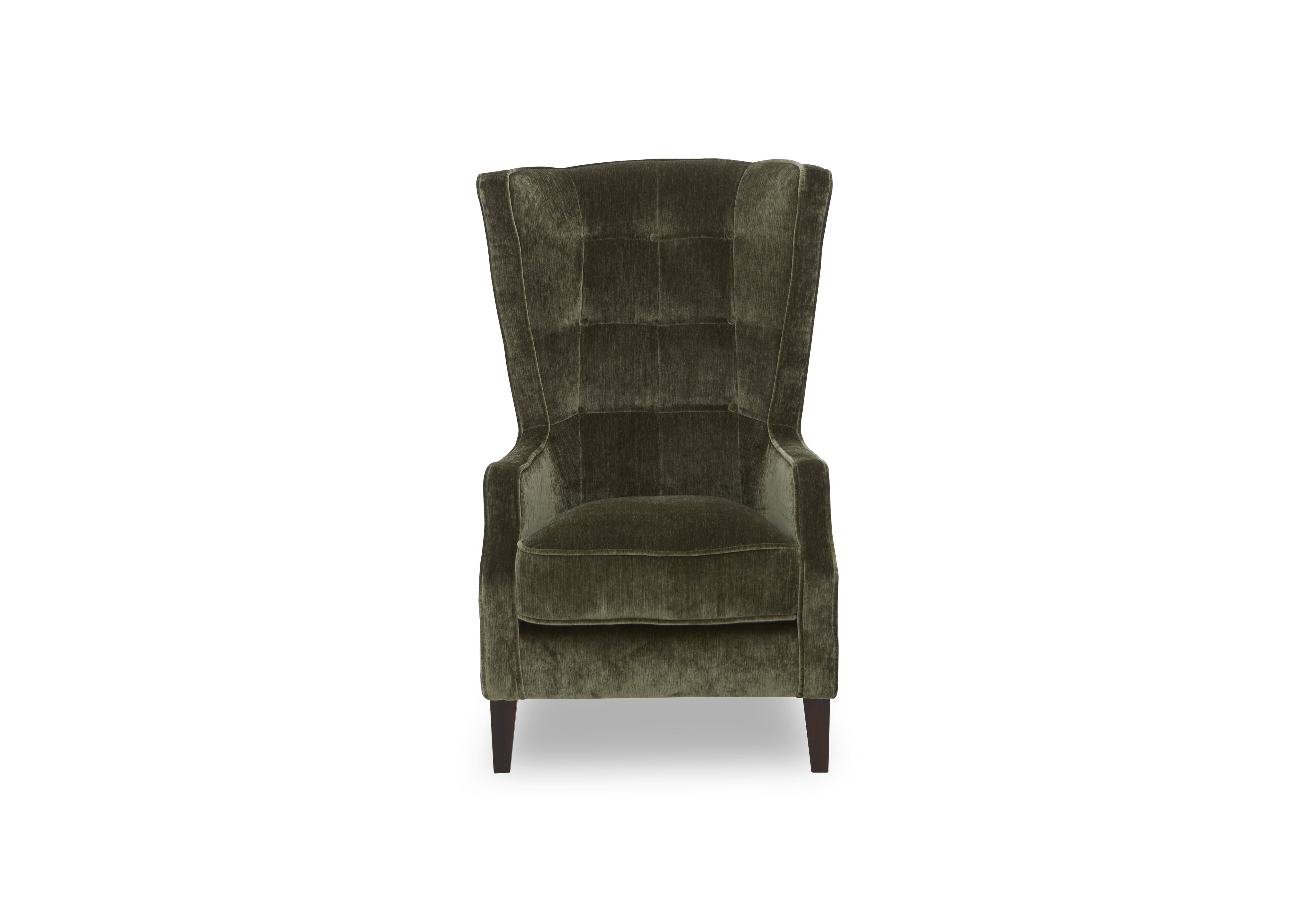 Oh So Glam Garland Plain Accent Chair in California Olive Dw Ft on Furniture Village