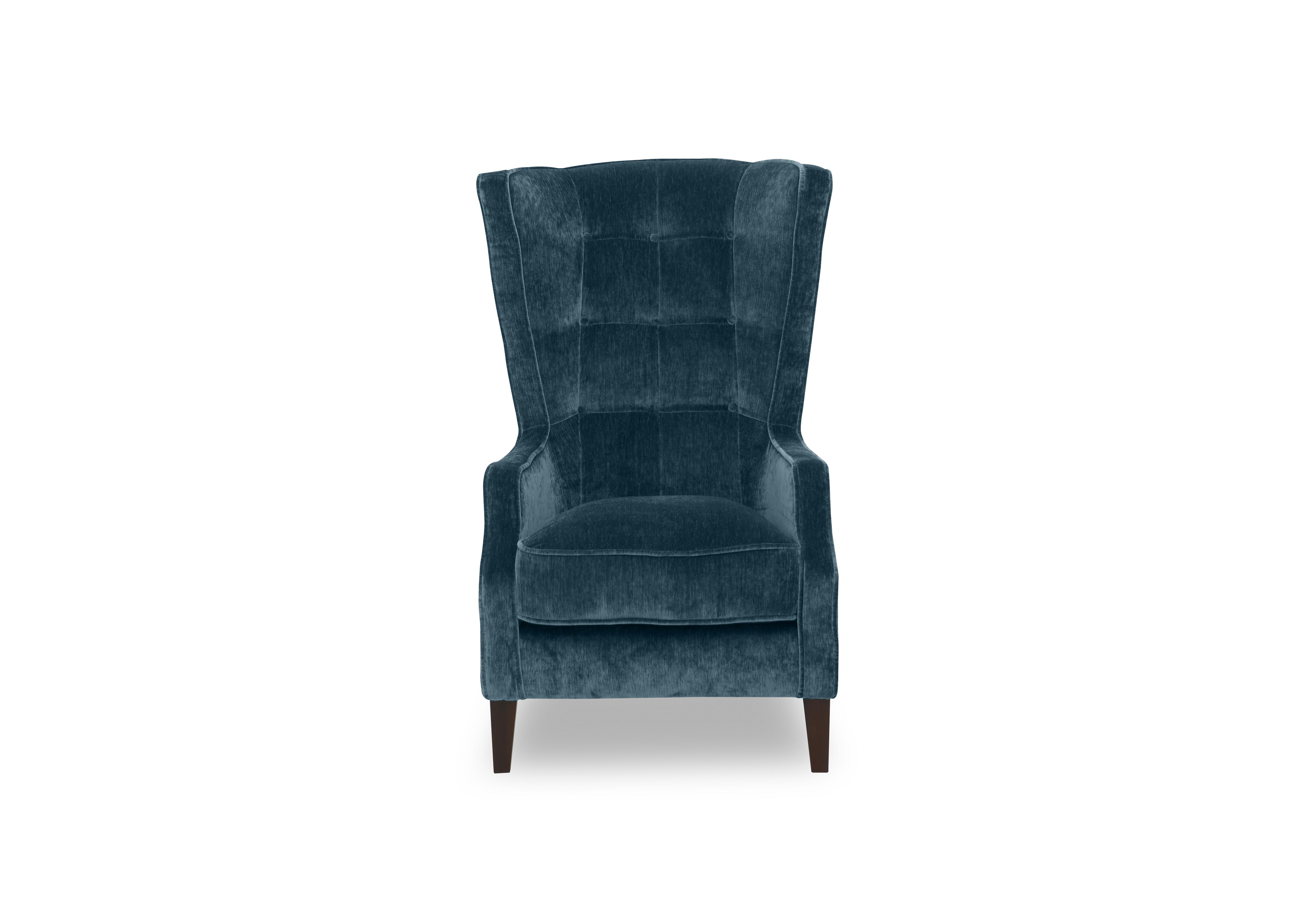 Oh So Glam Garland Plain Accent Chair in California Steel Blue Dw Ft on Furniture Village