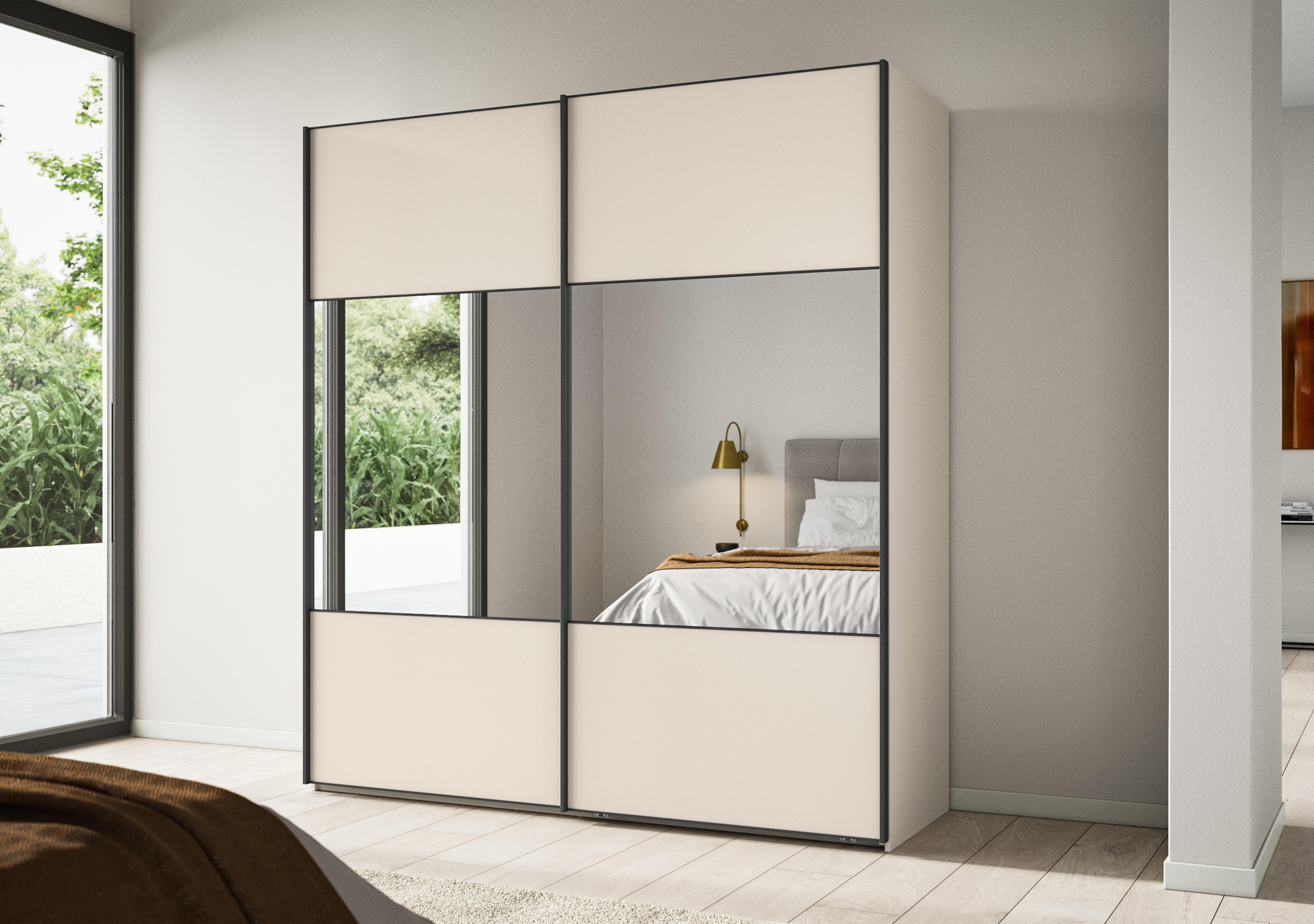 Tullio 200cm 2 Door Sliding Wardrobe with Mirrors in  on Furniture Village