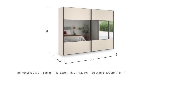 Tullio 300cm 2 Door Sliding Wardrobe with Mirrors in  on Furniture Village