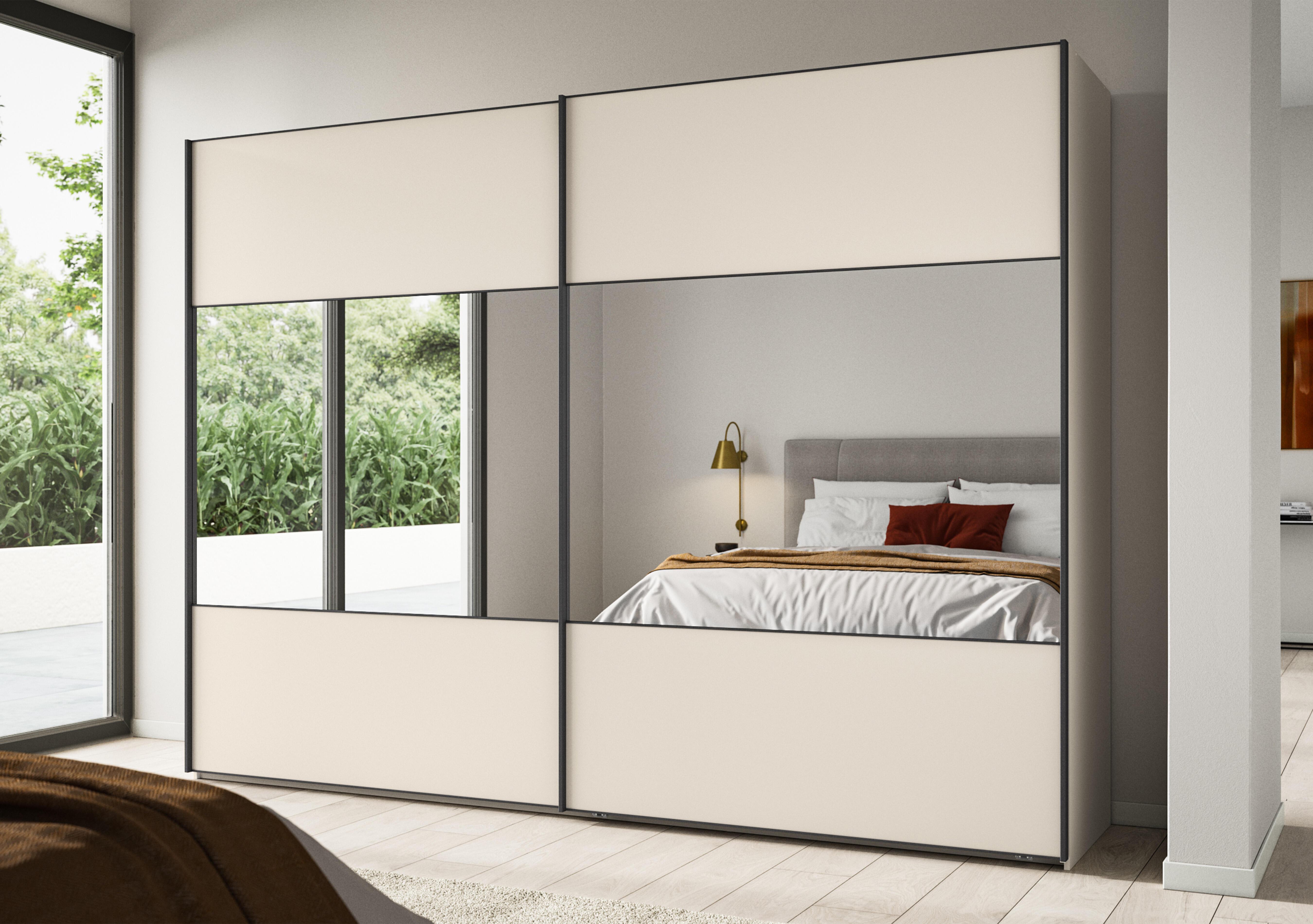 Tullio 300cm 2 Door Sliding Wardrobe with Mirrors in  on Furniture Village