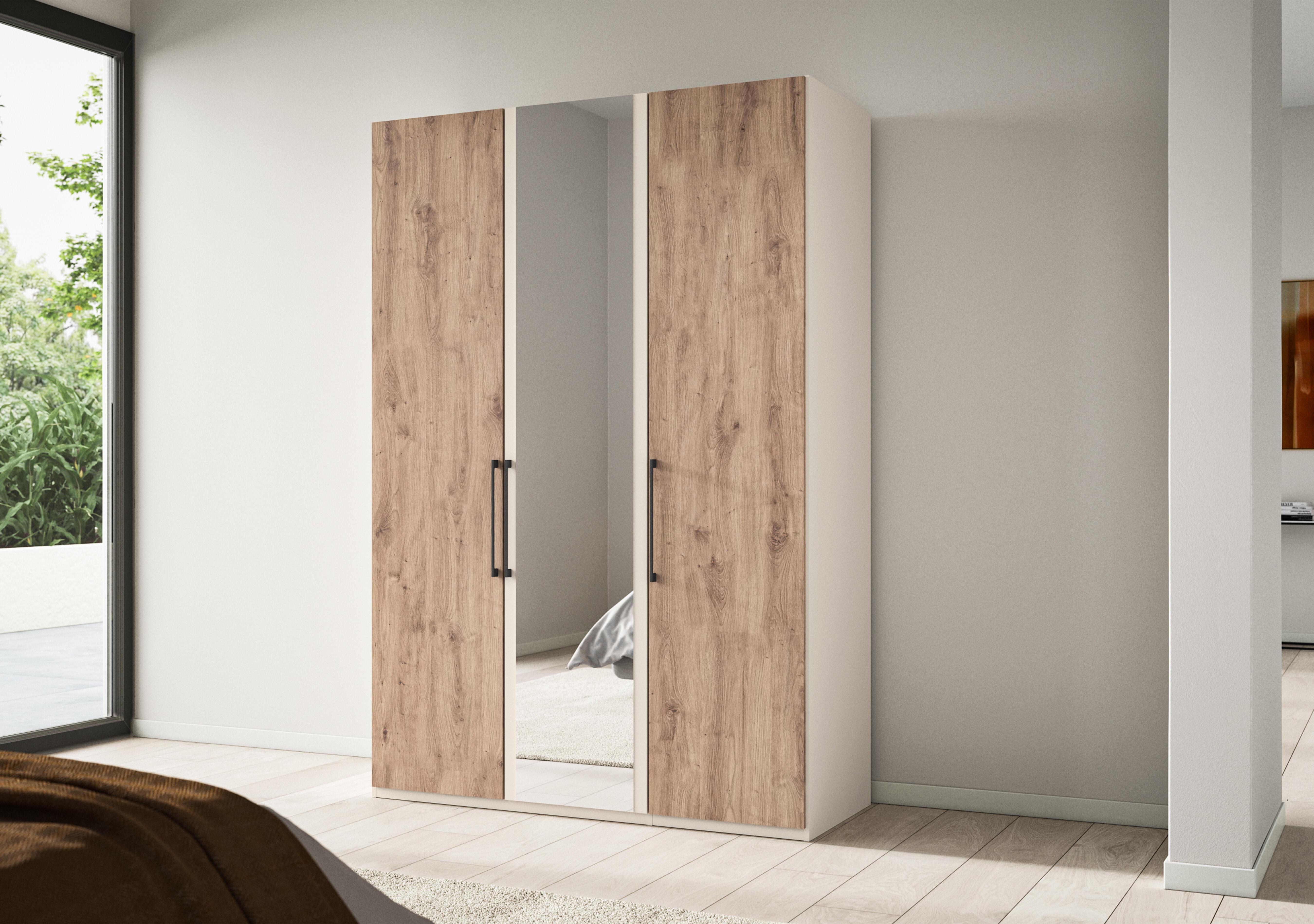 Tullio 150cm 3 Door Hinged Wardrobe with Mirror Door in  on Furniture Village