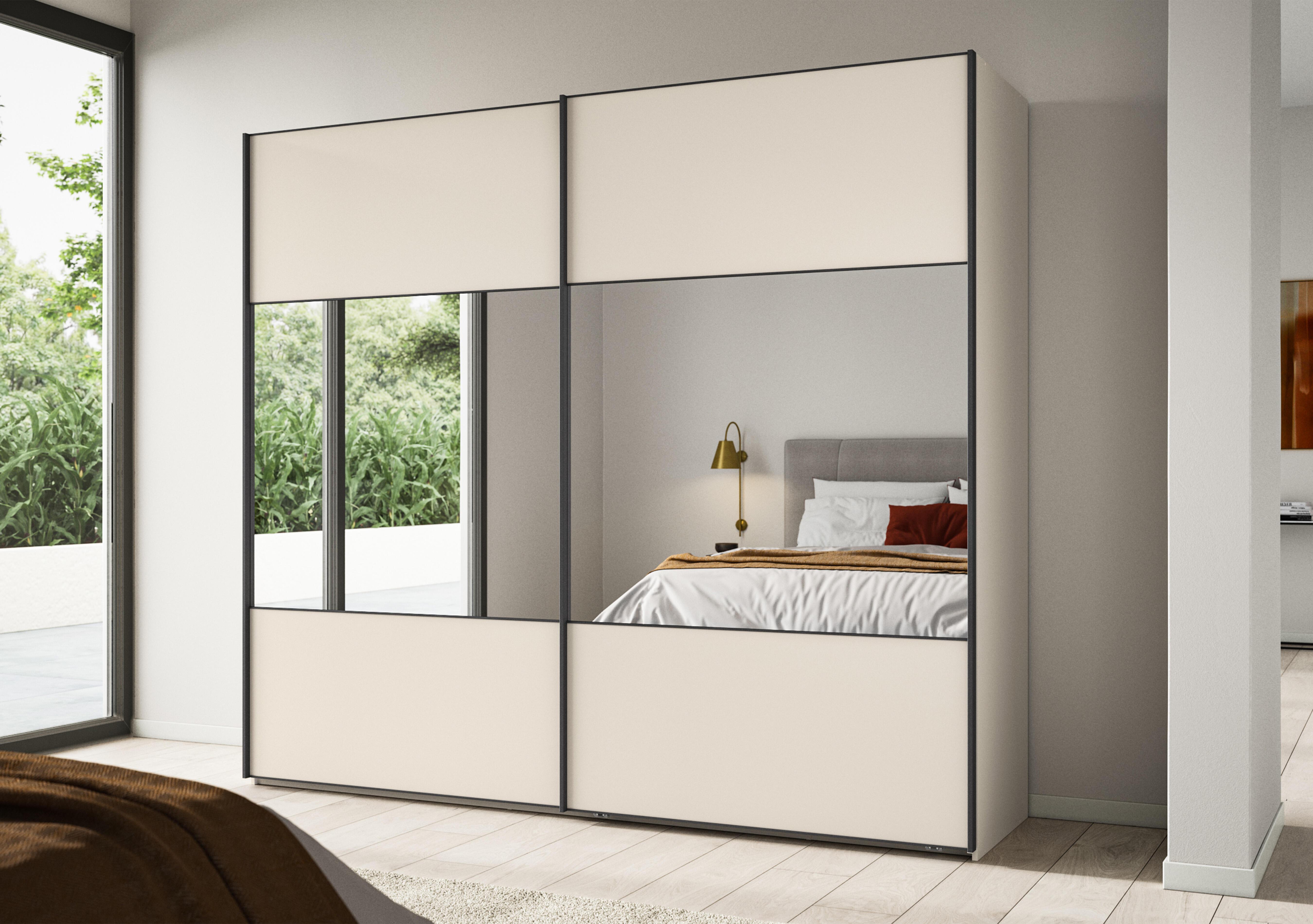 Tullio 250cm 2 Door Sliding Wardrobe with Mirrors in  on Furniture Village