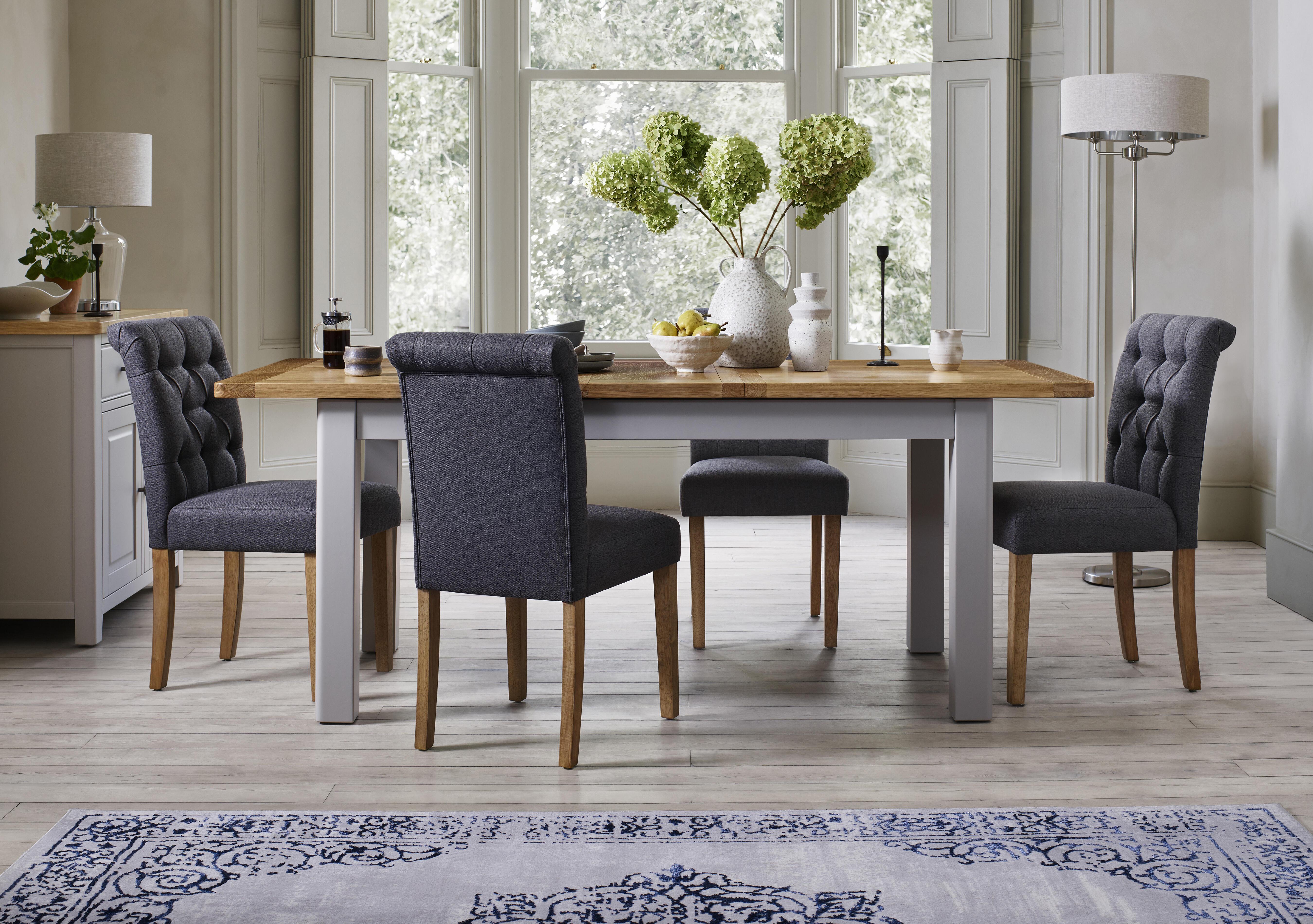 Lewis Extending Dining Table and 4 Button Back Dining Chairs in  on Furniture Village