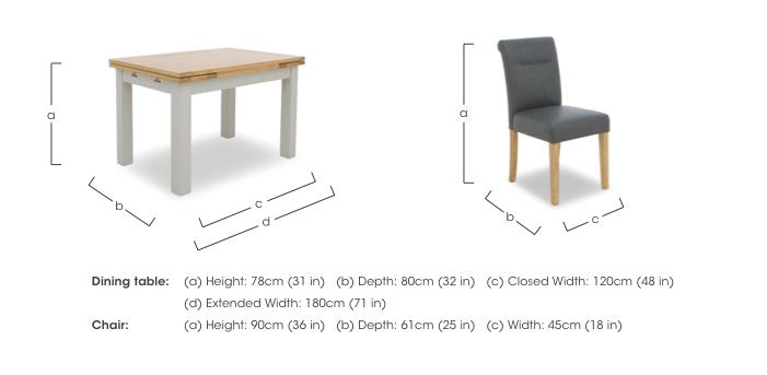 Lewis Large Draw Leaf Extending Dining Table and 4 Roll Back Faux Leather Dining Chairs in  on Furniture Village