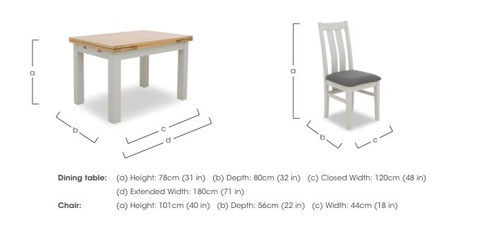 Lewis Large Draw Leaf Extending Dining Table and 4 Wooden Slatted Back Dining Chairs in  on Furniture Village