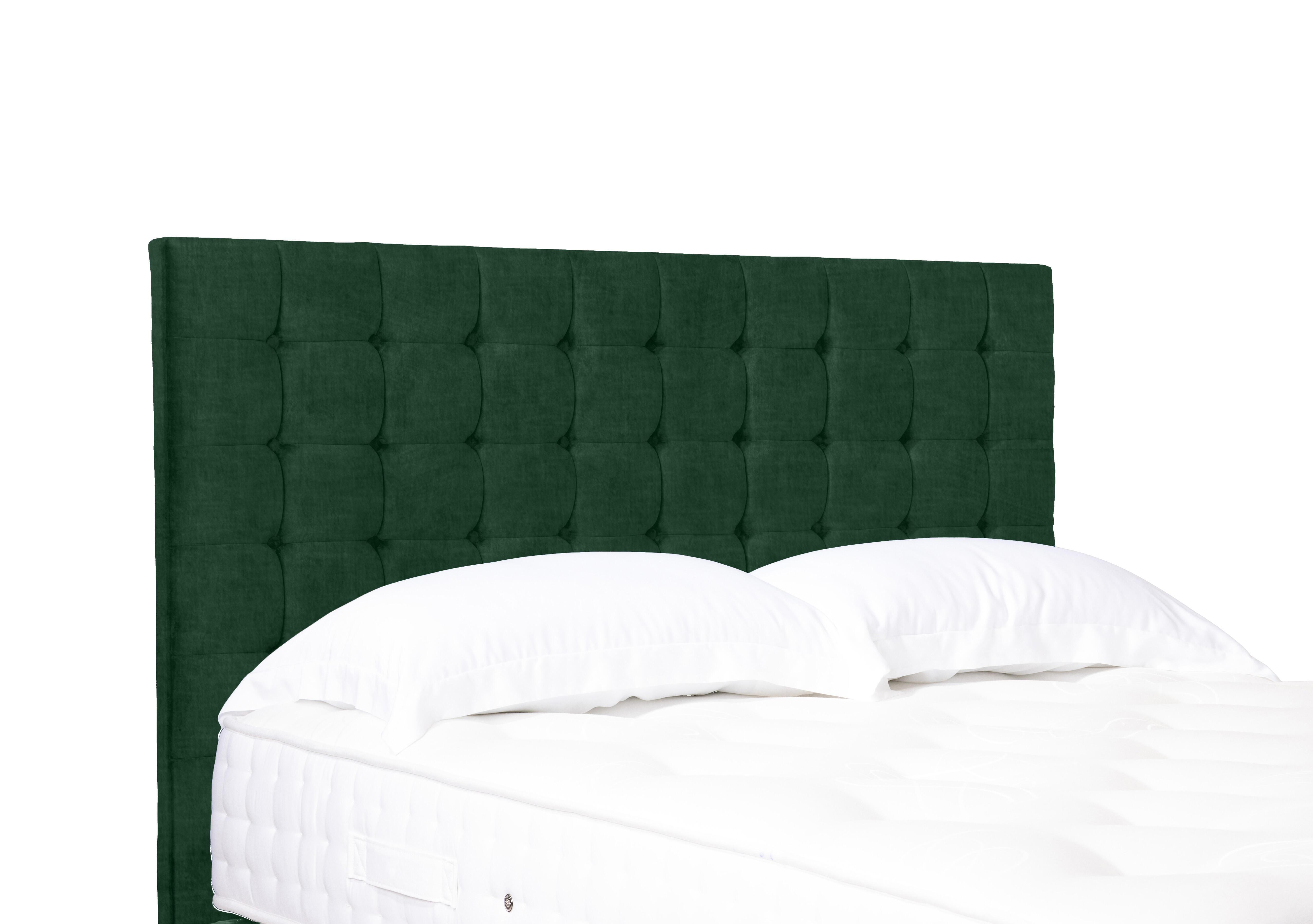 Dot Standard Floor Standing Headboard in 502 Tormaline Green on Furniture Village