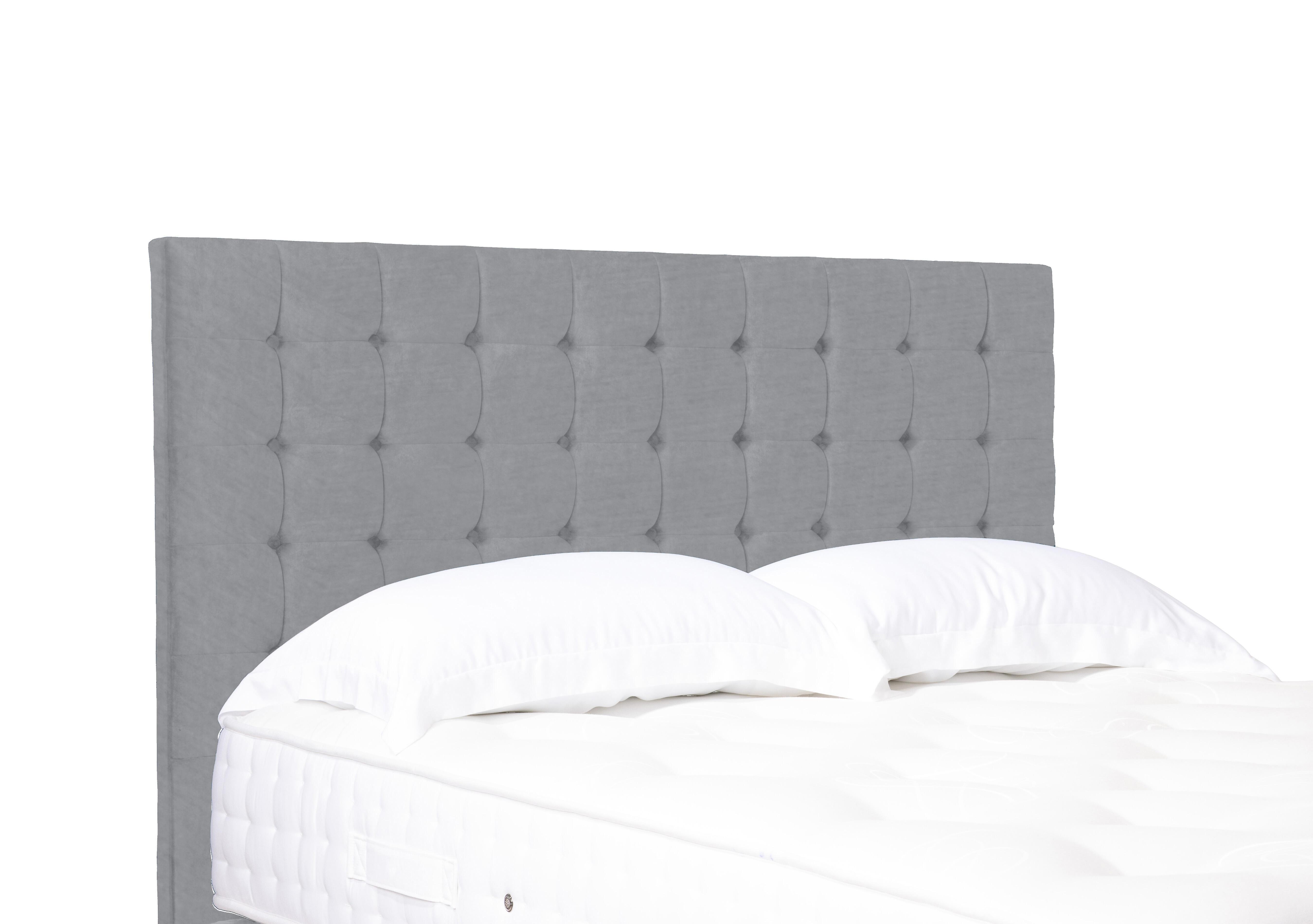 Artisan Collection Dot Standard Floor Standing Headboard in Aston Silver on Furniture Village
