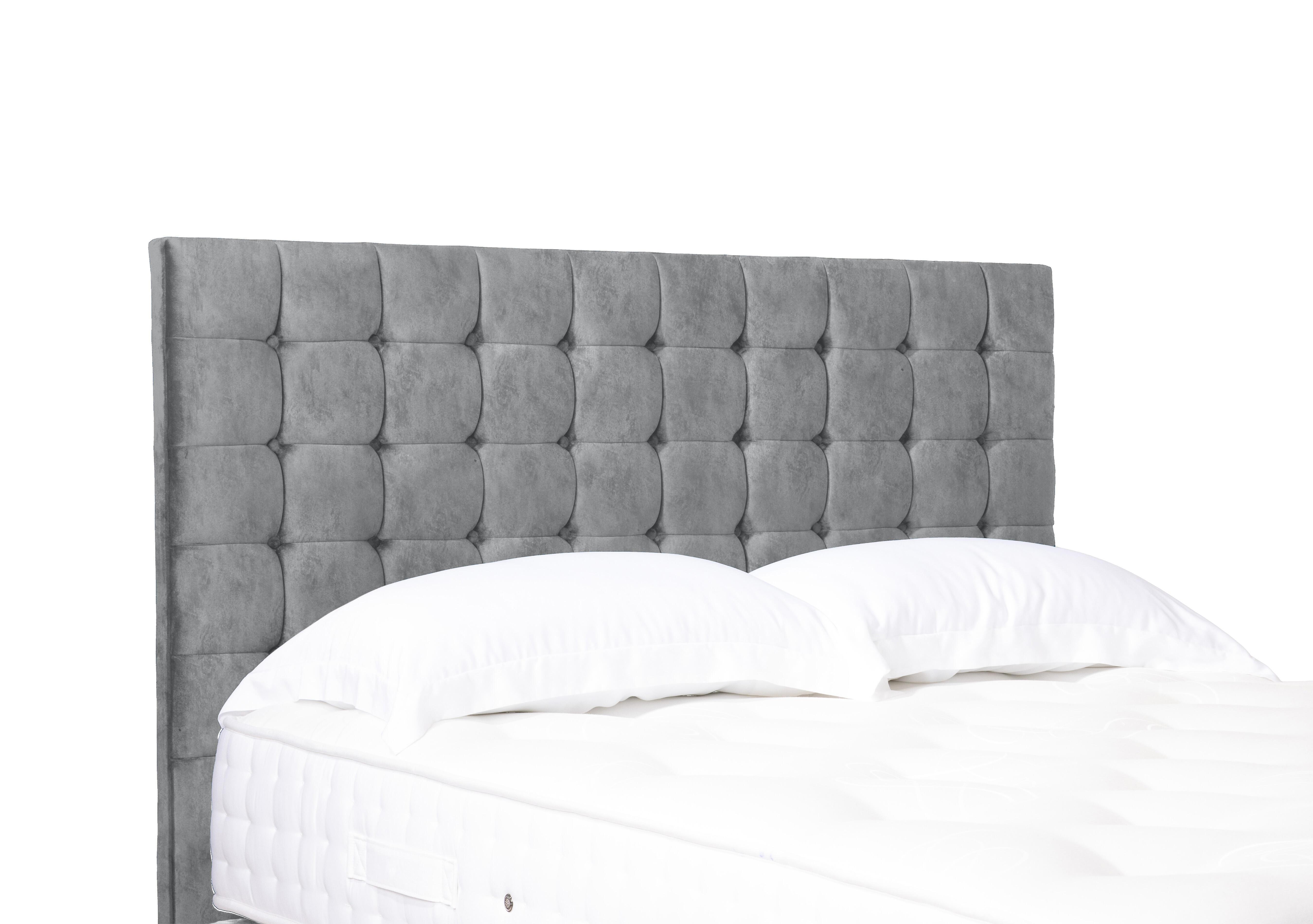 Artisan Collection Dot Standard Floor Standing Headboard in Daytona Silver on Furniture Village