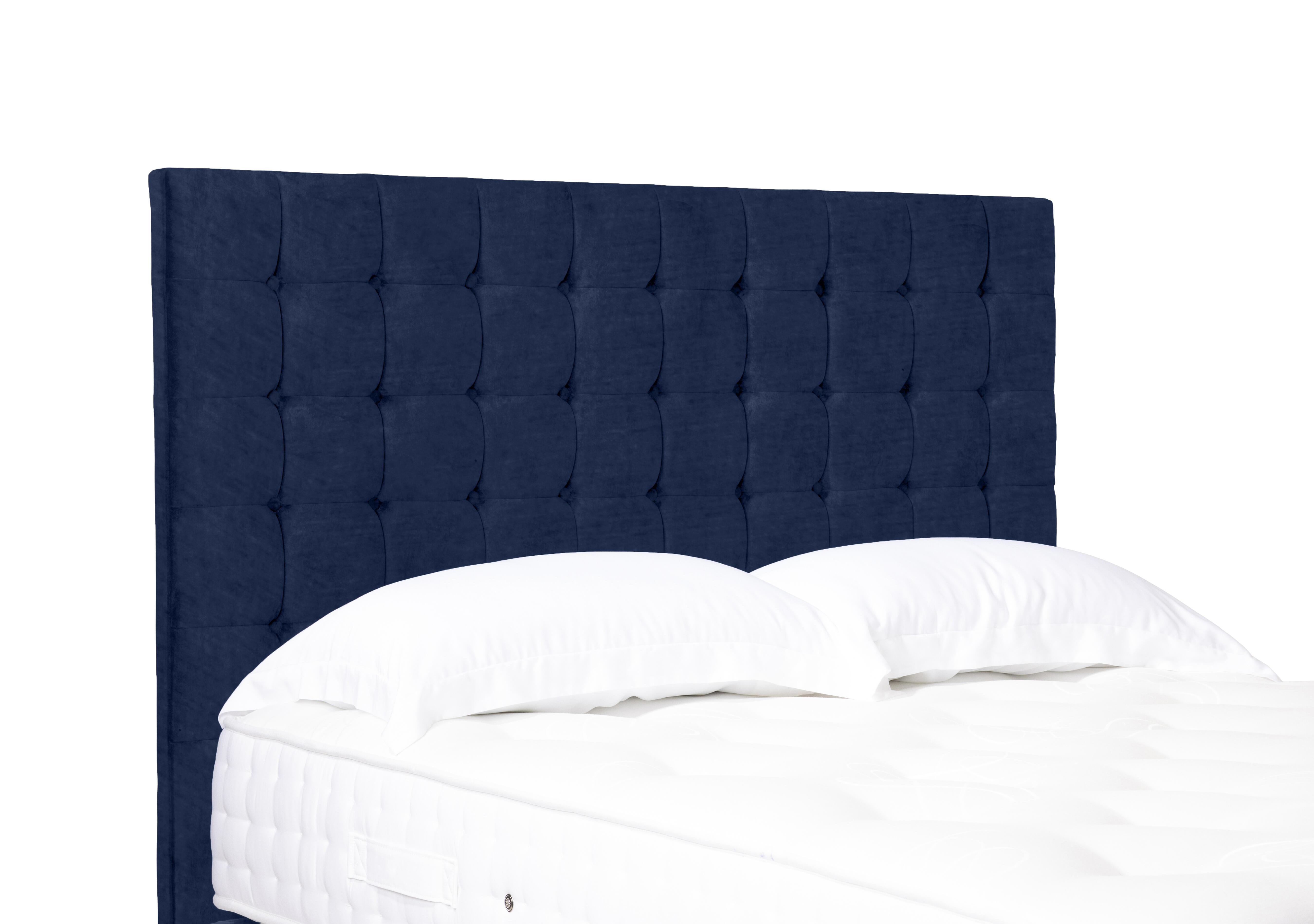 Artisan Collection Dot Medium Floor Standing Headboard in Aston Navy on Furniture Village