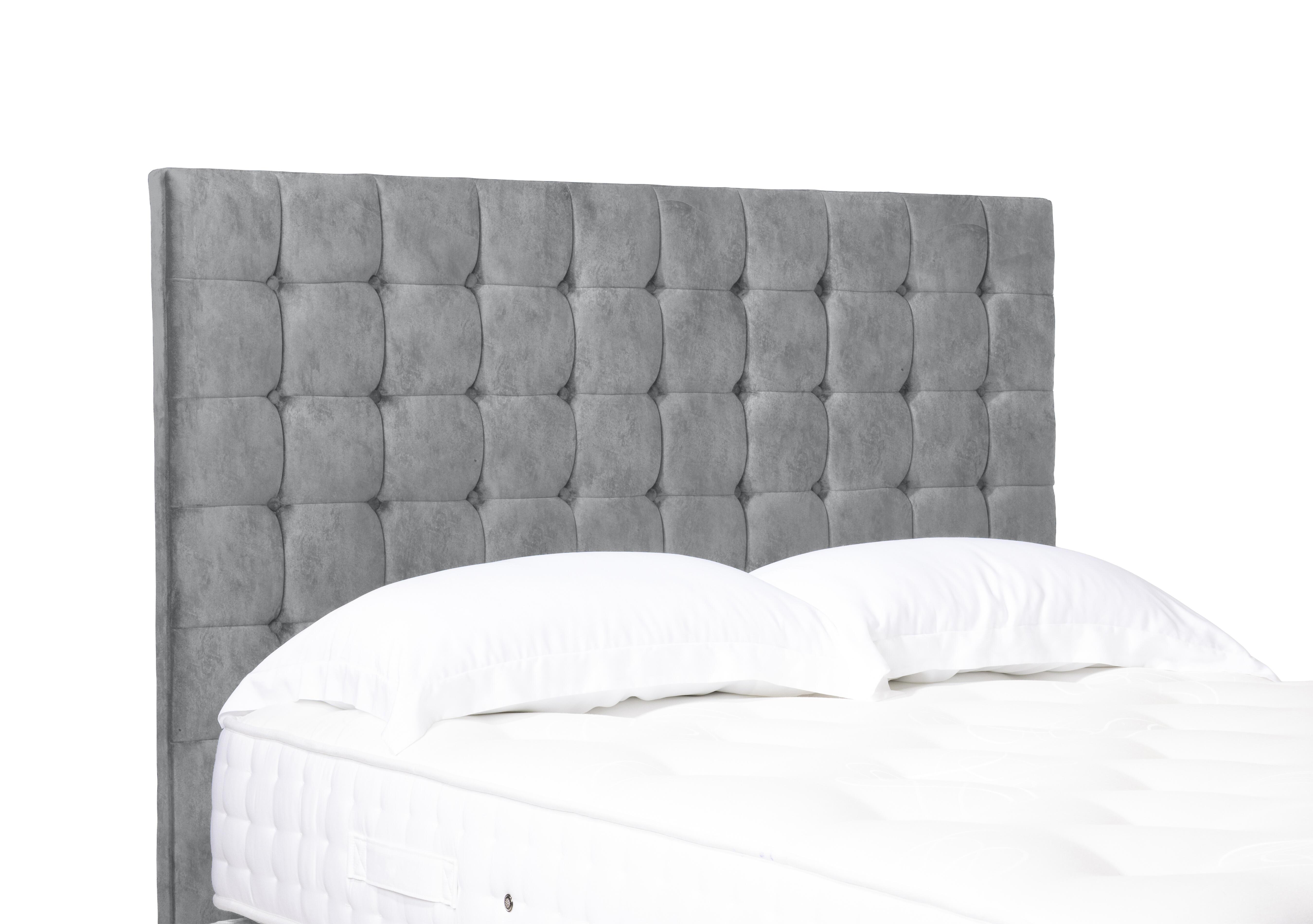 Artisan Collection Dot Medium Floor Standing Headboard in Daytona Silver on Furniture Village