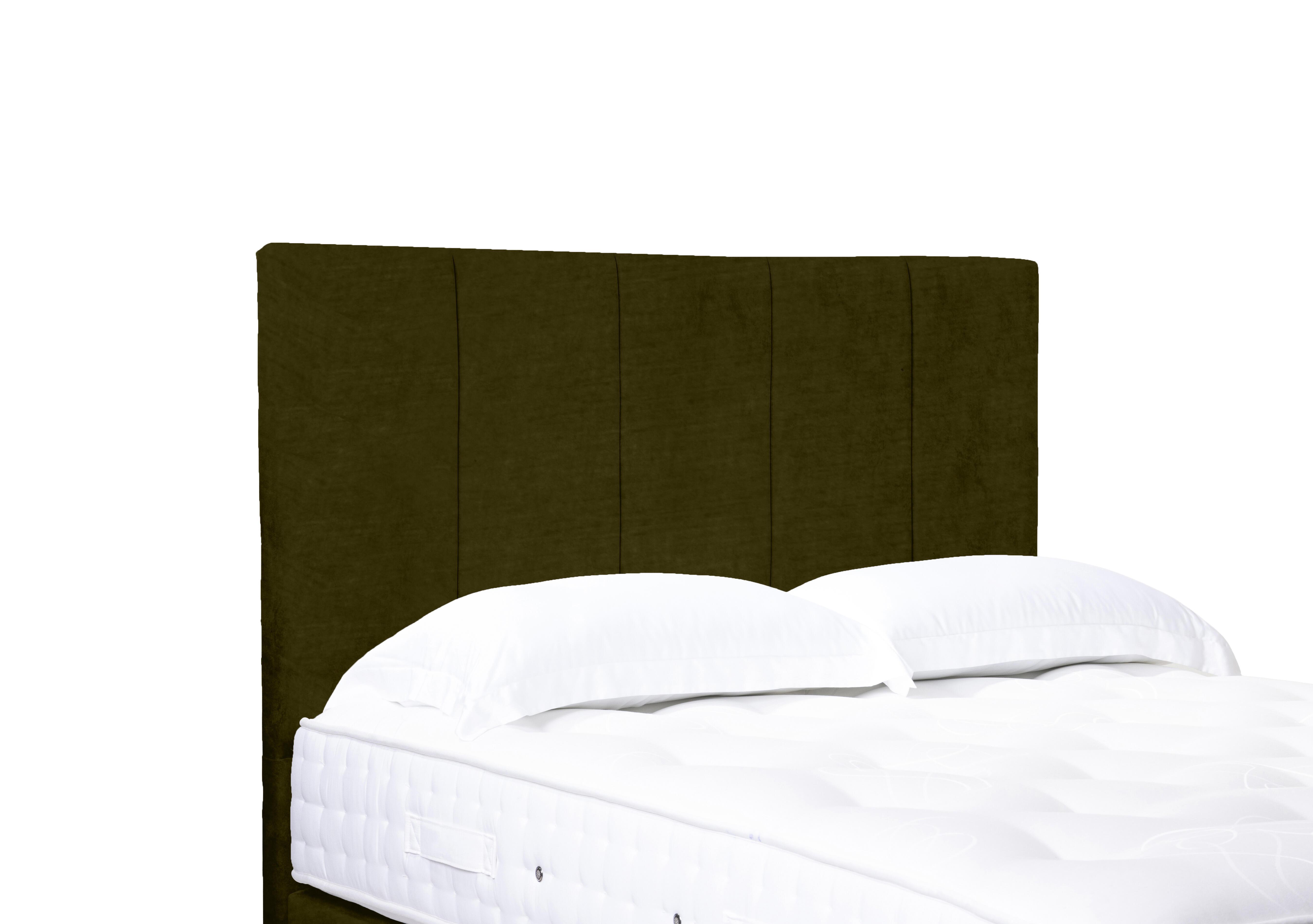 Artisan Collection Strata High Floor Standing Headboard in Milan Khaki on Furniture Village