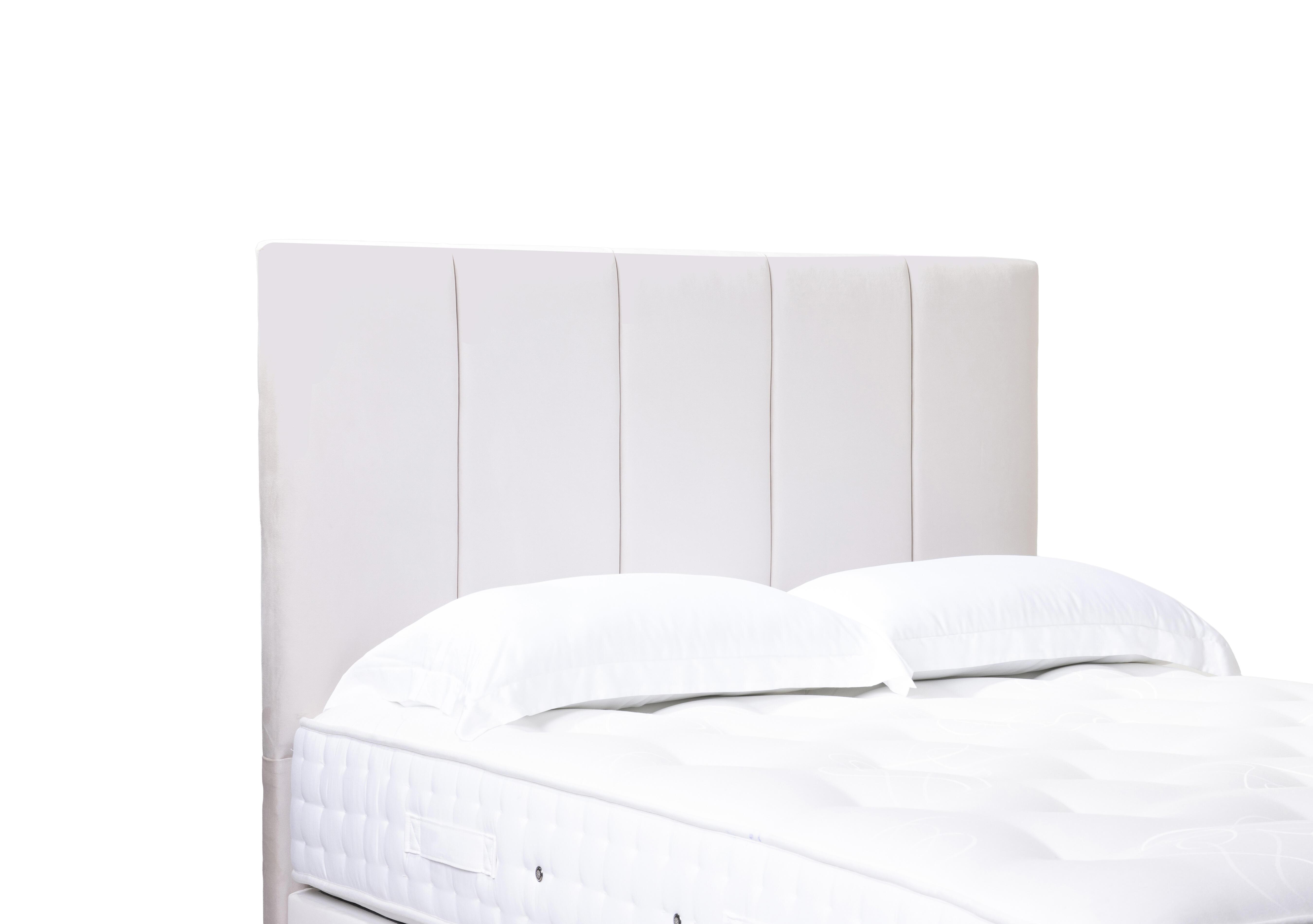 Artisan Collection Strata High Floor Standing Headboard in Plush Ecru on Furniture Village