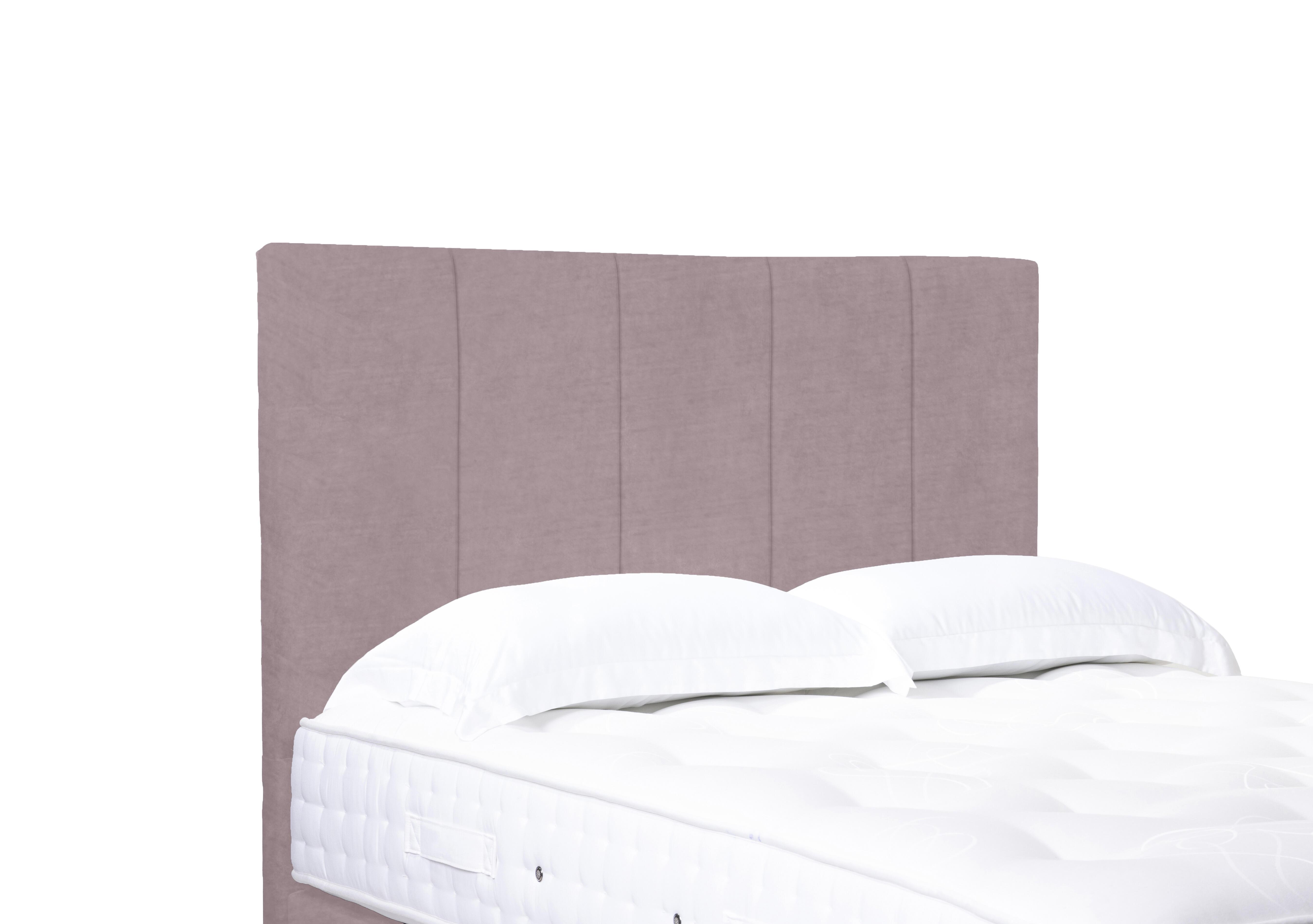 Artisan Collection Strata High Floor Standing Headboard in Plush Lilac on Furniture Village