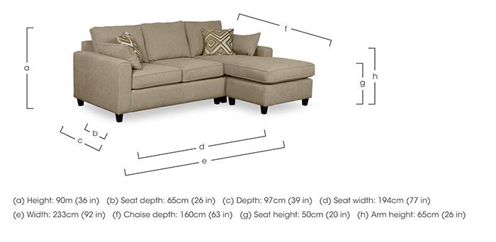 Ripon 3 Seater Reversible Chaise End Sofa in  on Furniture Village