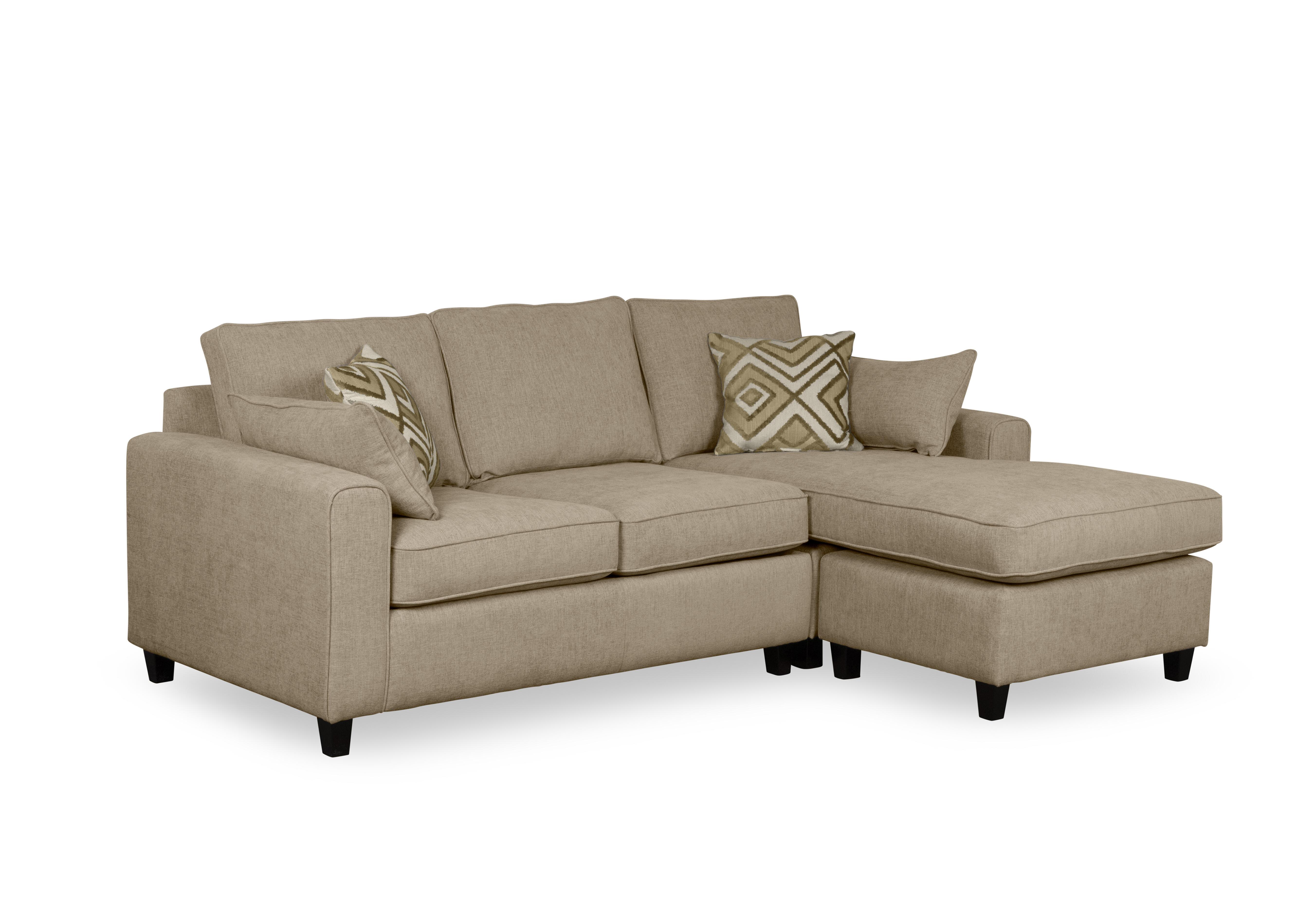 Ripon 3 Seater Chaise End Sofa Bed in Mink on Furniture Village