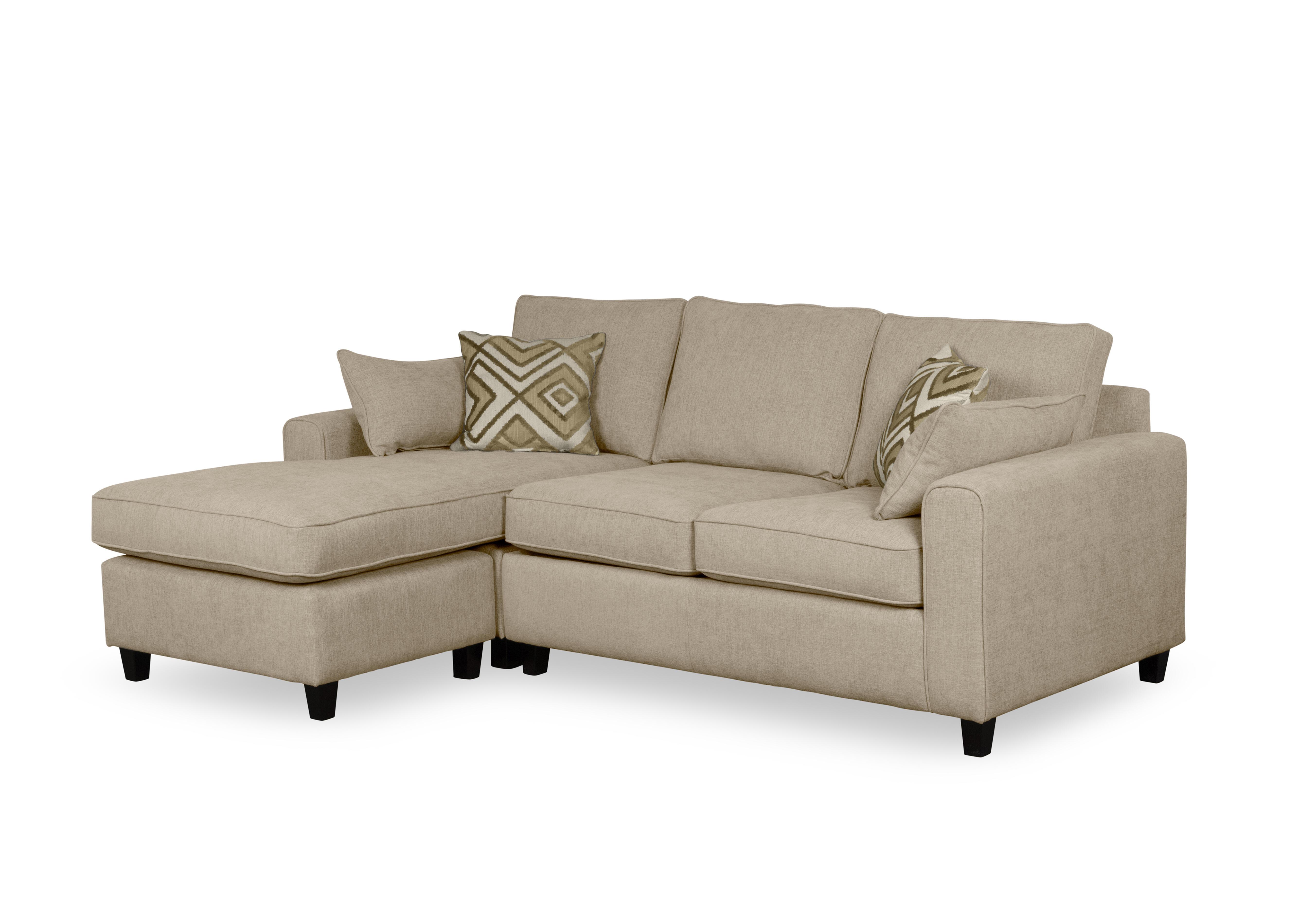 Ripon 3 Seater Chaise End Sofa Bed in Oatmeal on Furniture Village