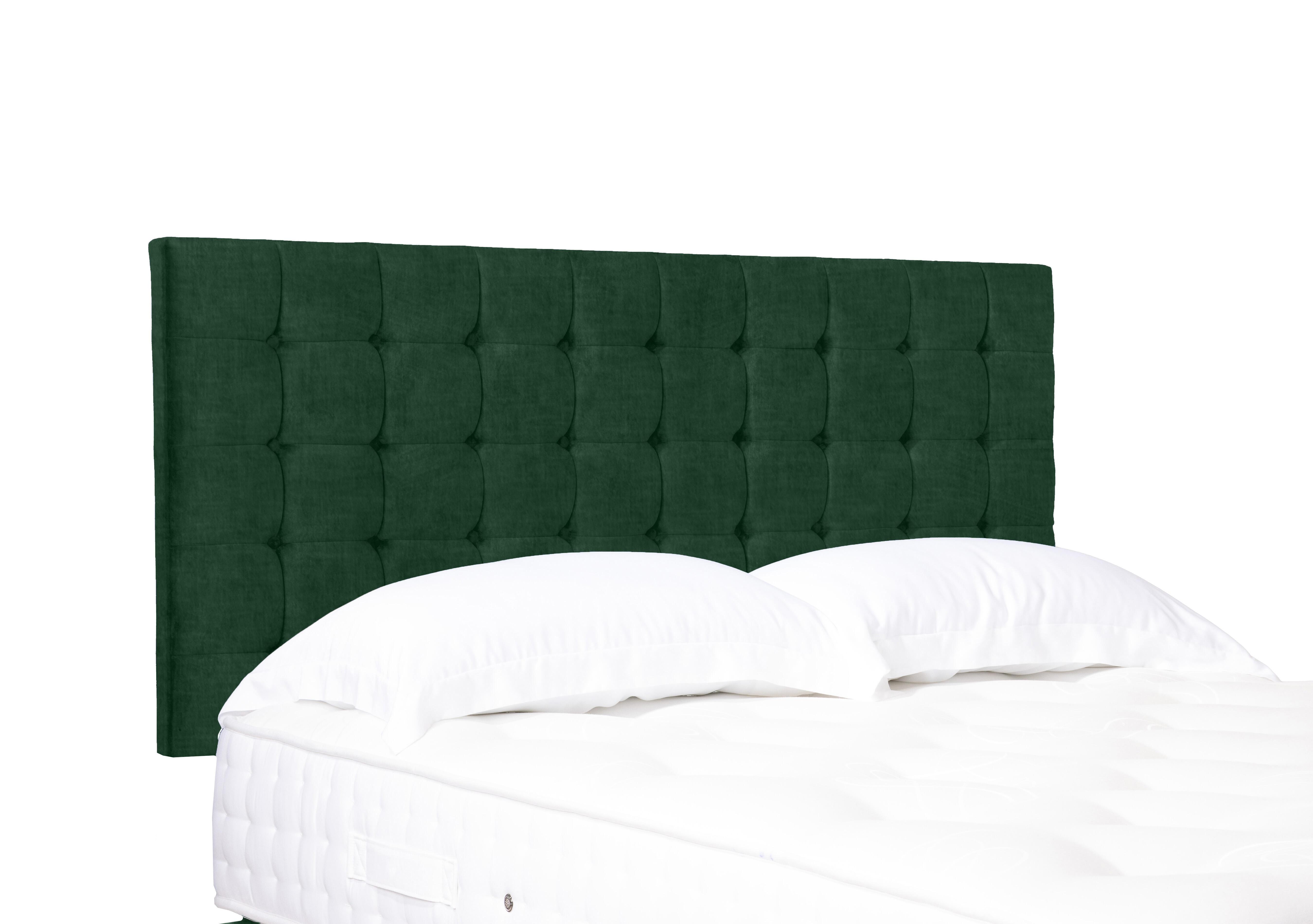 Artisan Collection Dot Standard Strutted Headboard in 502 Tormaline Green on Furniture Village