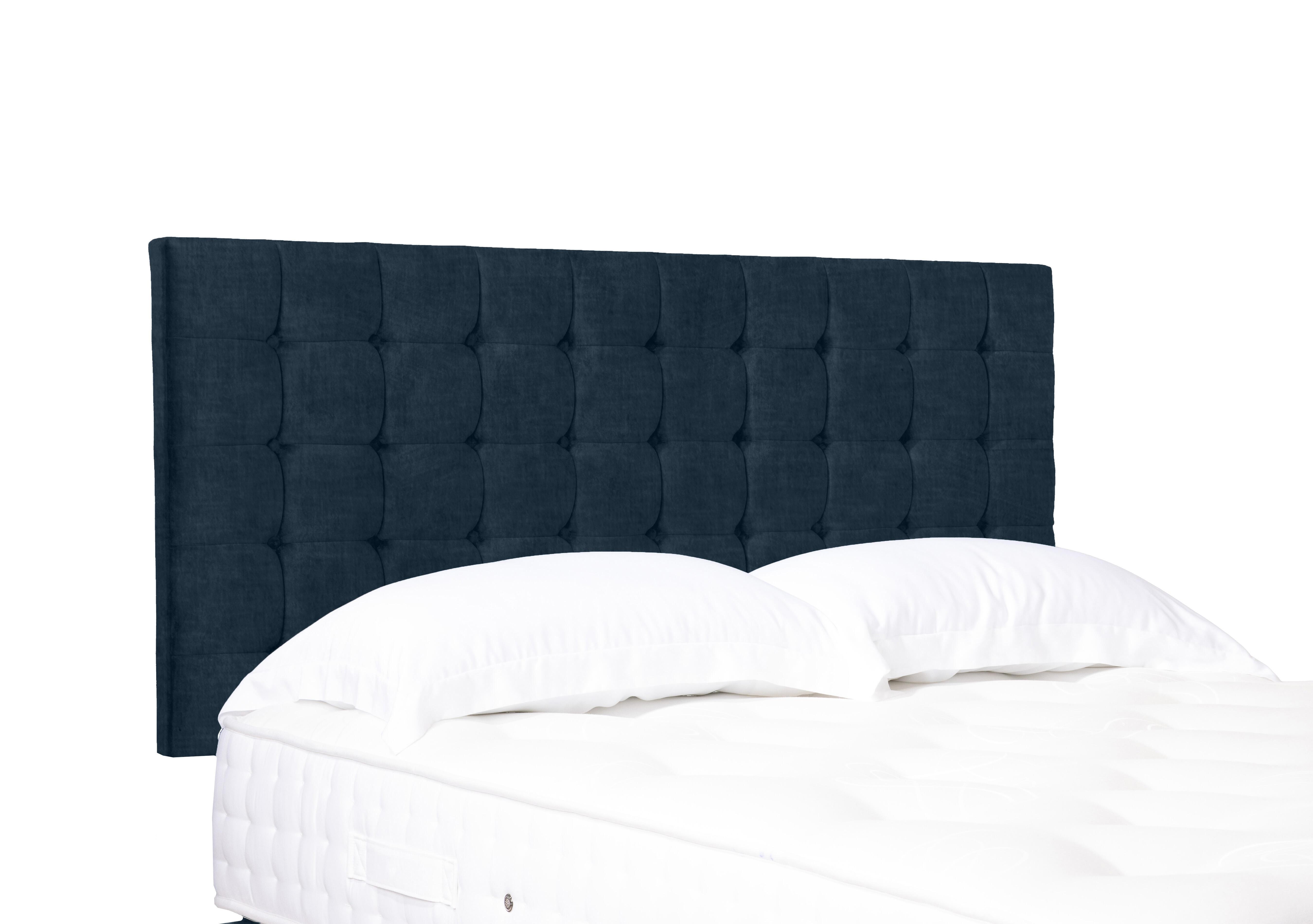 Artisan Collection Dot Standard Strutted Headboard in 600 Granite Blue on Furniture Village