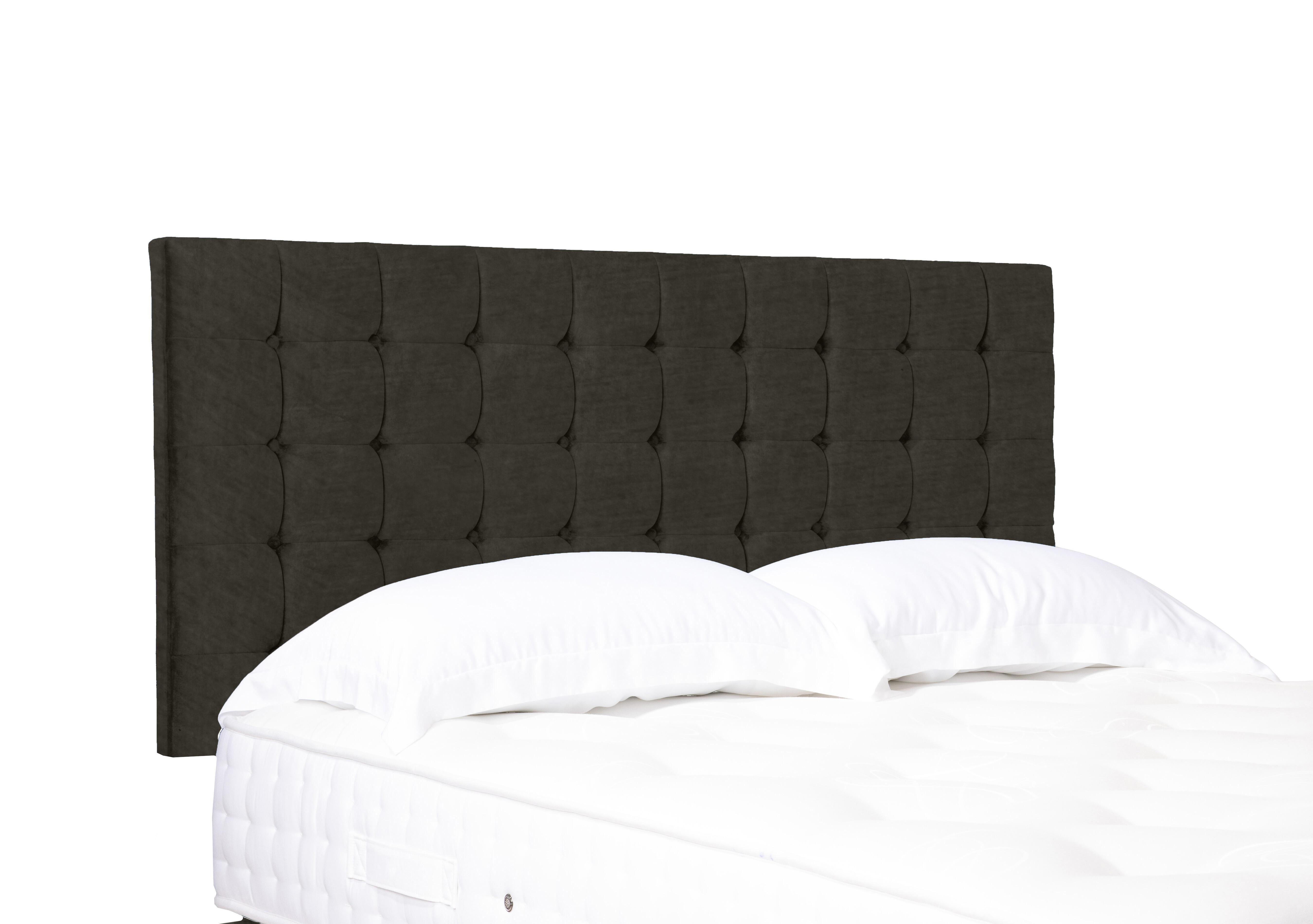 Artisan Collection Dot Standard Strutted Headboard in Milan Thunder on Furniture Village