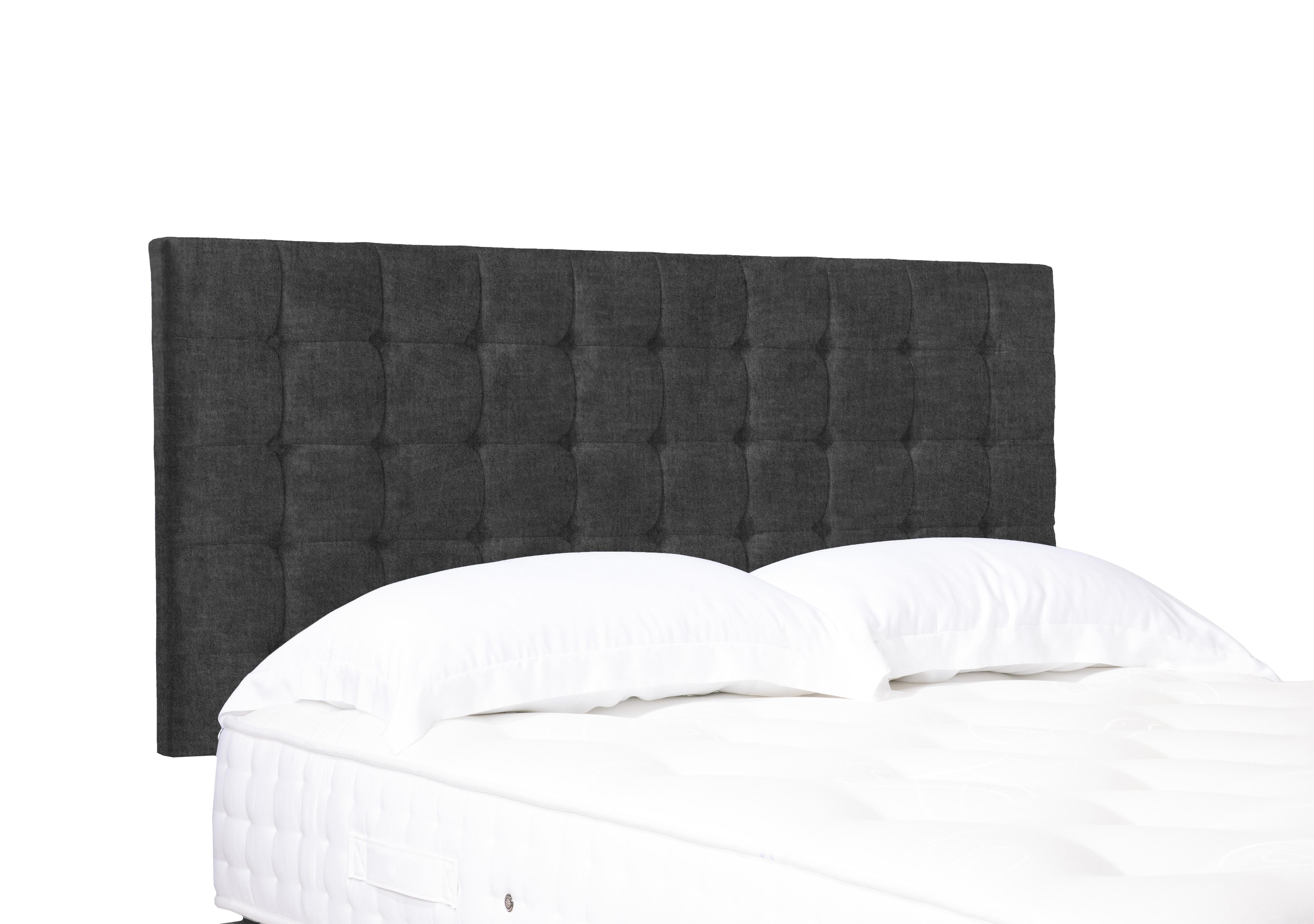 Artisan Collection Dot Standard Strutted Headboard in Queens Ash Grey on Furniture Village
