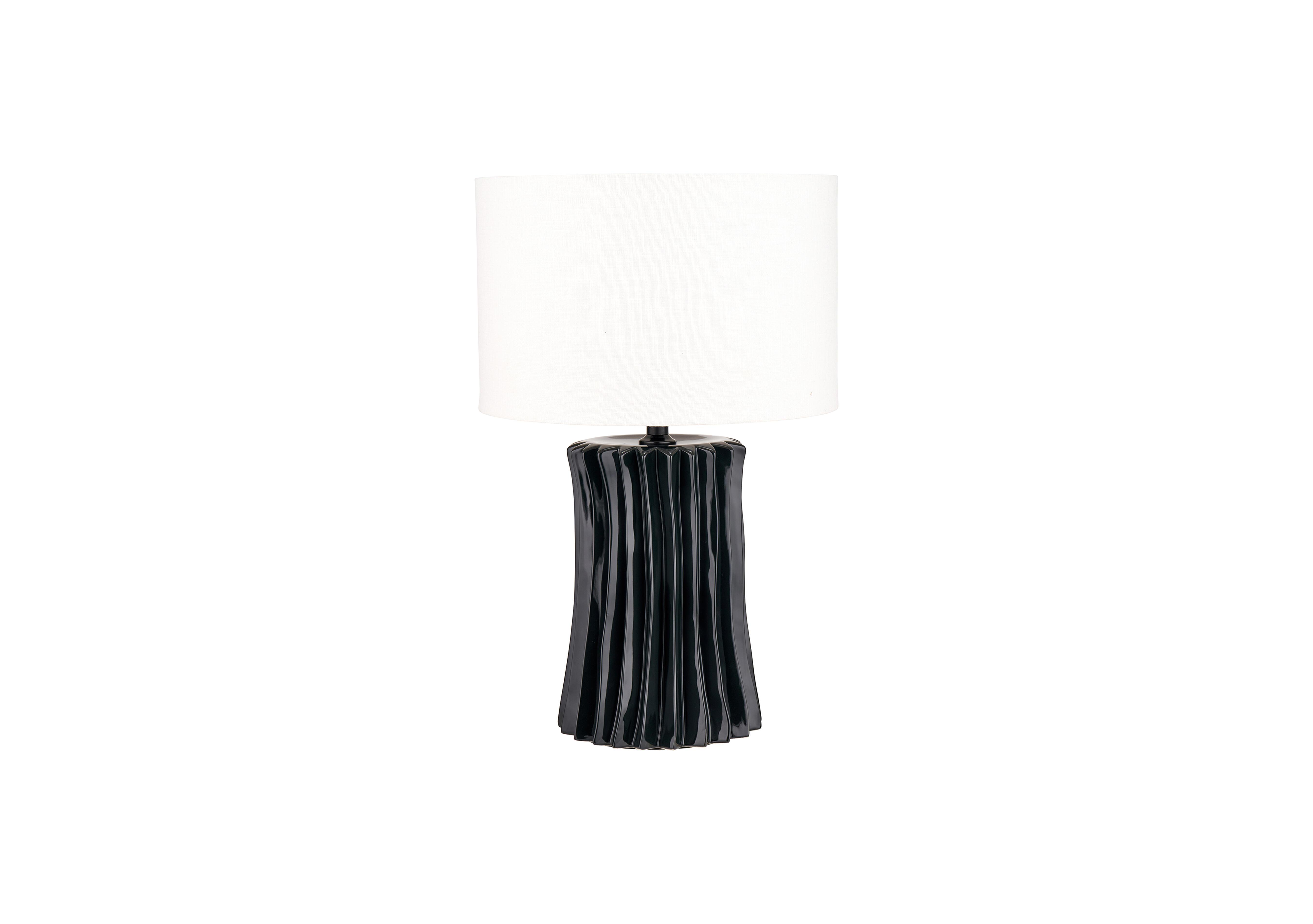Zarina Table Lamp in Black on Furniture Village