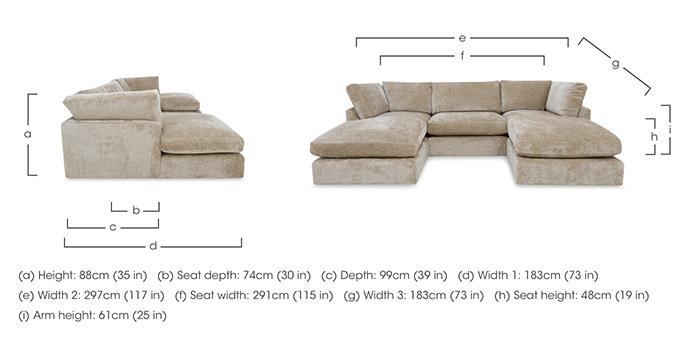 Savoy U Shaped Sofa with Double Chaise Ends in  on Furniture Village