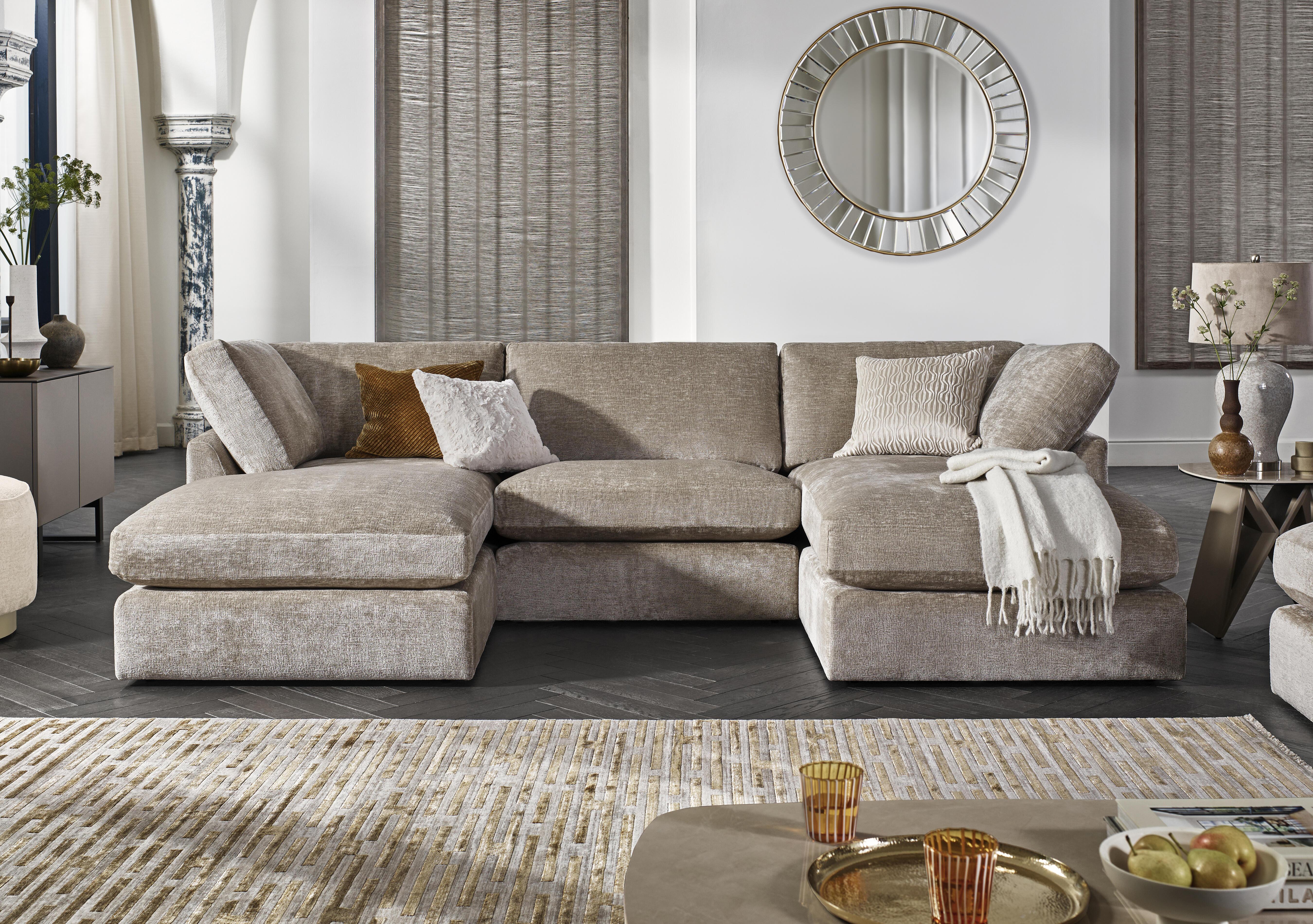 Boutique Savoy U Shaped Sofa with Double Chaise Ends in  on Furniture Village