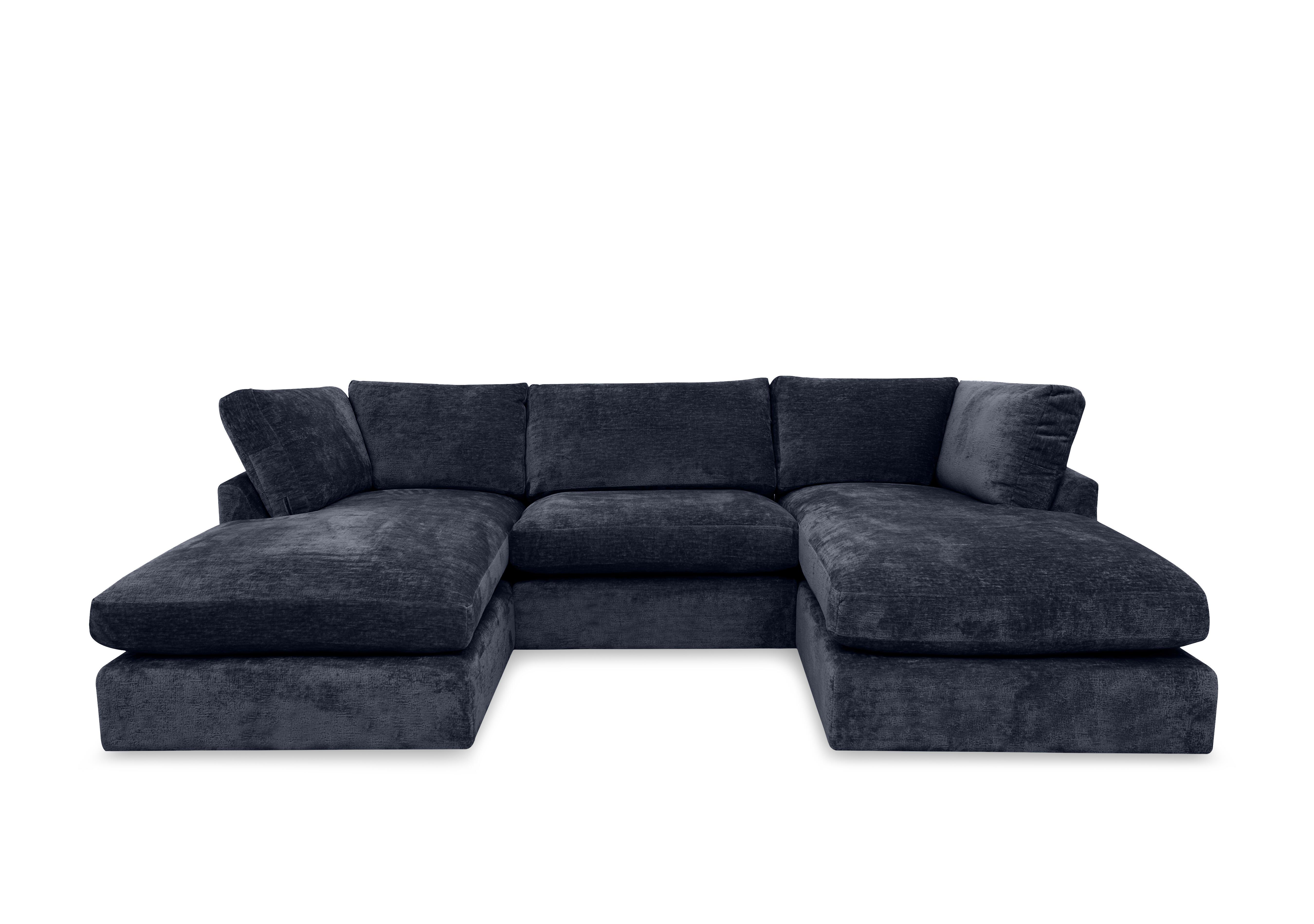 Boutique Savoy U Shaped Sofa with Double Chaise Ends in Imperial Ink on Furniture Village