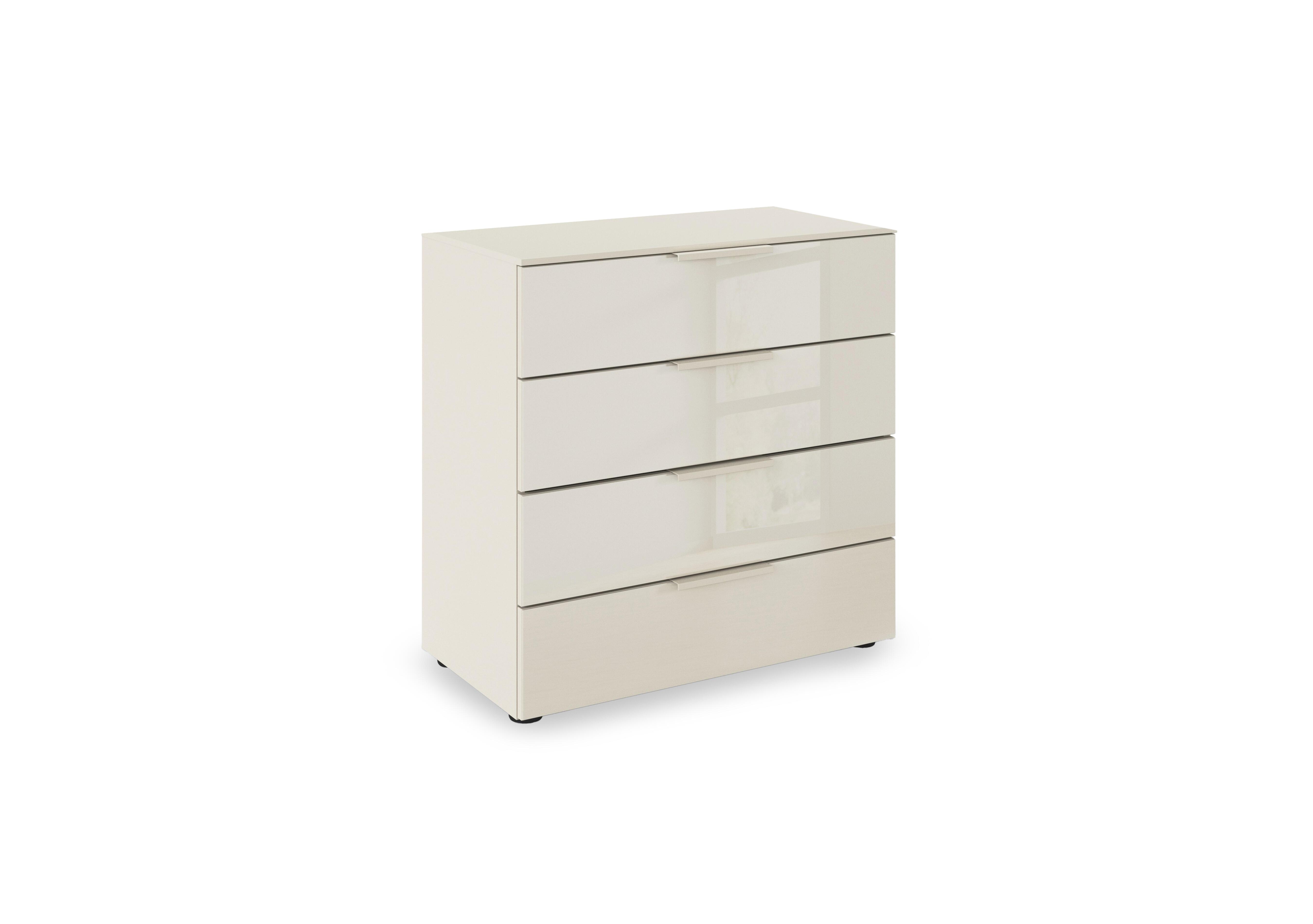Haven 80cm 4 Drawer Décor Chest with Glass Front in Acg3k Champagne Champagne Frnt on Furniture Village