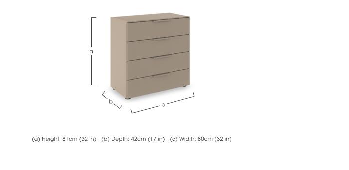 Haven 80cm 4 Drawer Décor Chest in  on Furniture Village