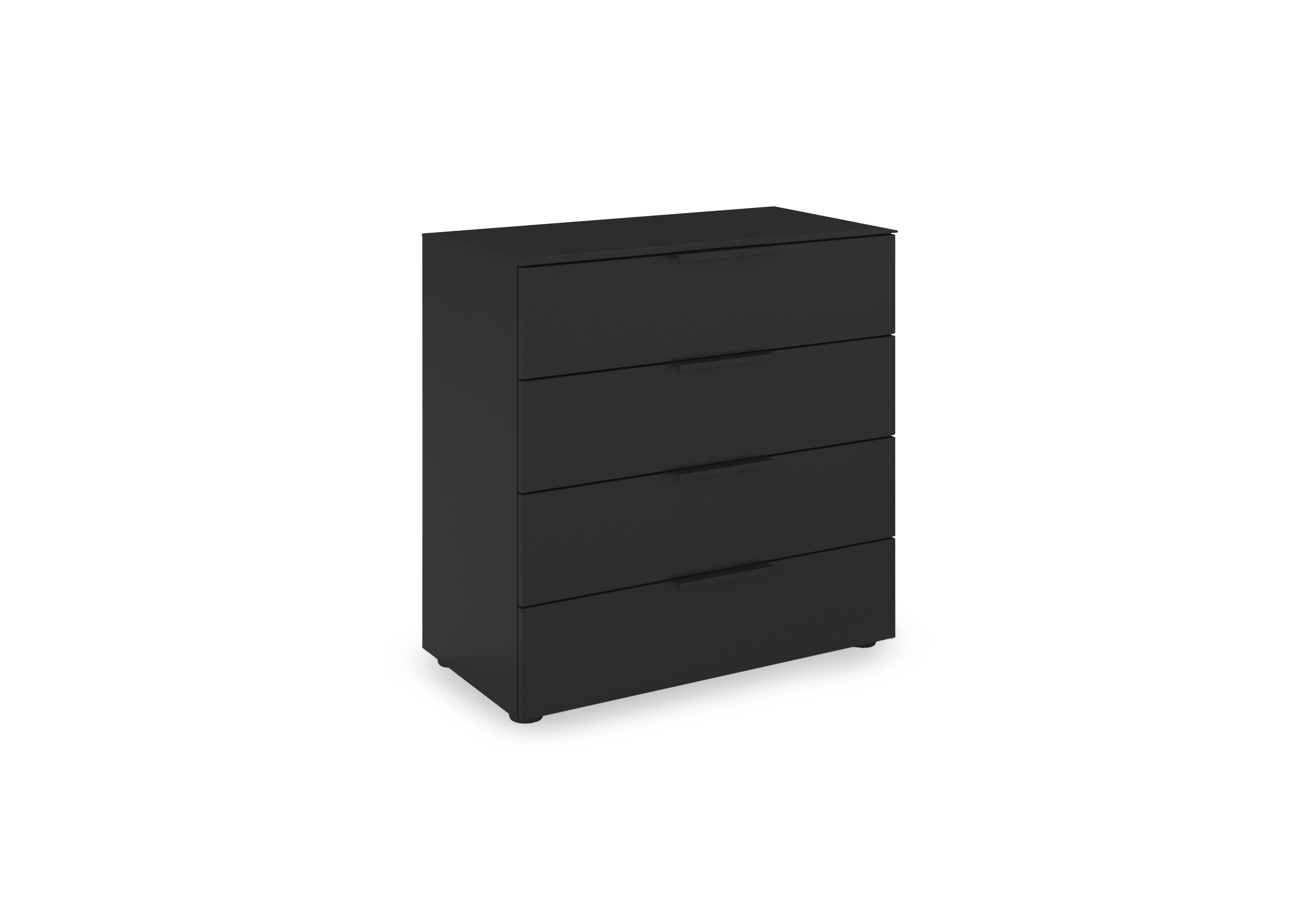 Haven 80cm 4 Drawer D&eacute;cor Chest in Asd5s Black Black Front on Furniture Village