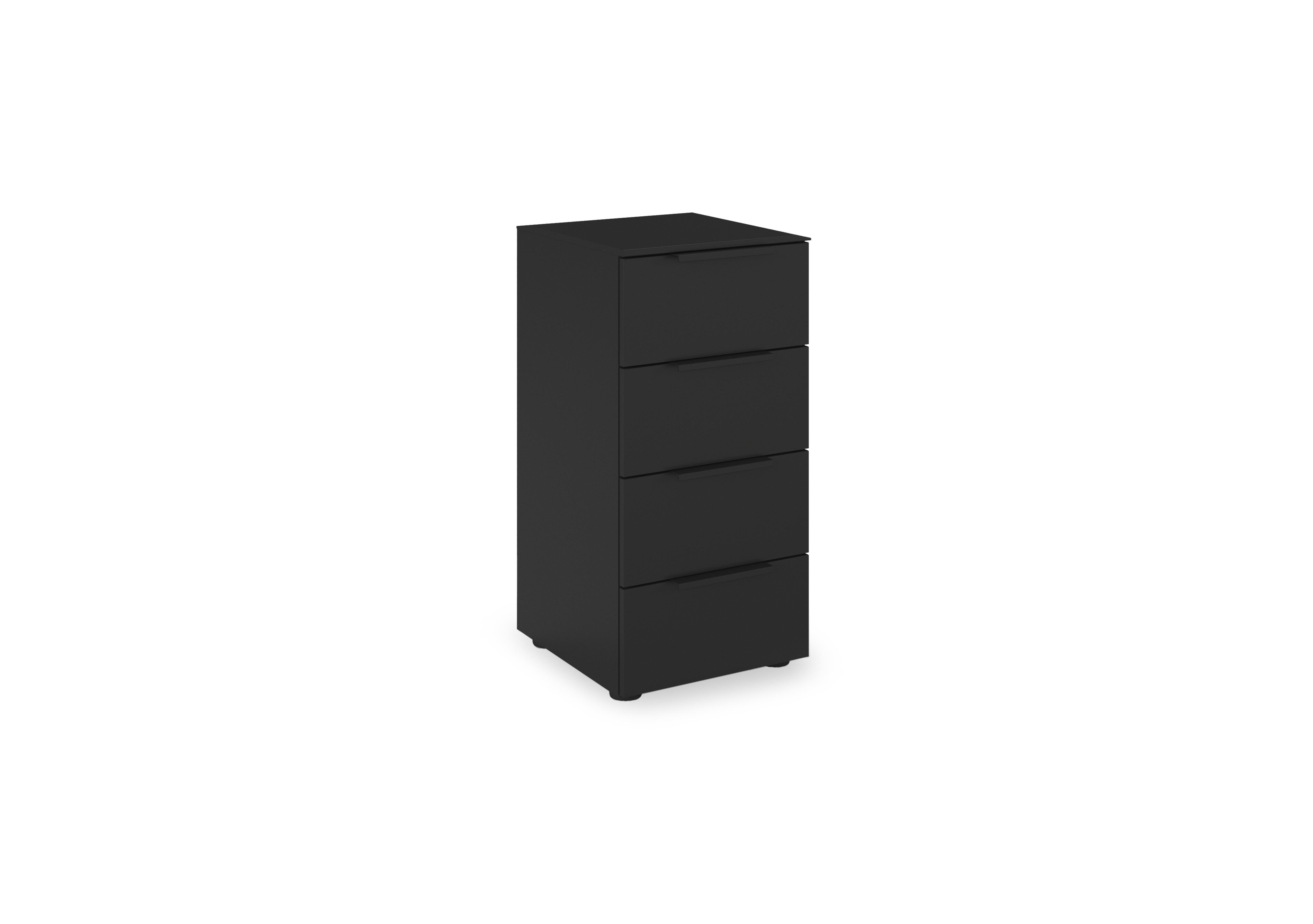 Haven 40cm 4 Drawer Décor Chest in Asd5t  Black Black Front on Furniture Village