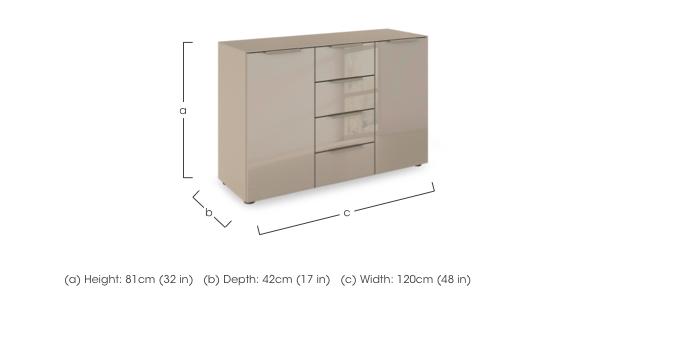 Haven 4 Drawer 2 Door Glass Chest with Glass Top and Front in  on Furniture Village