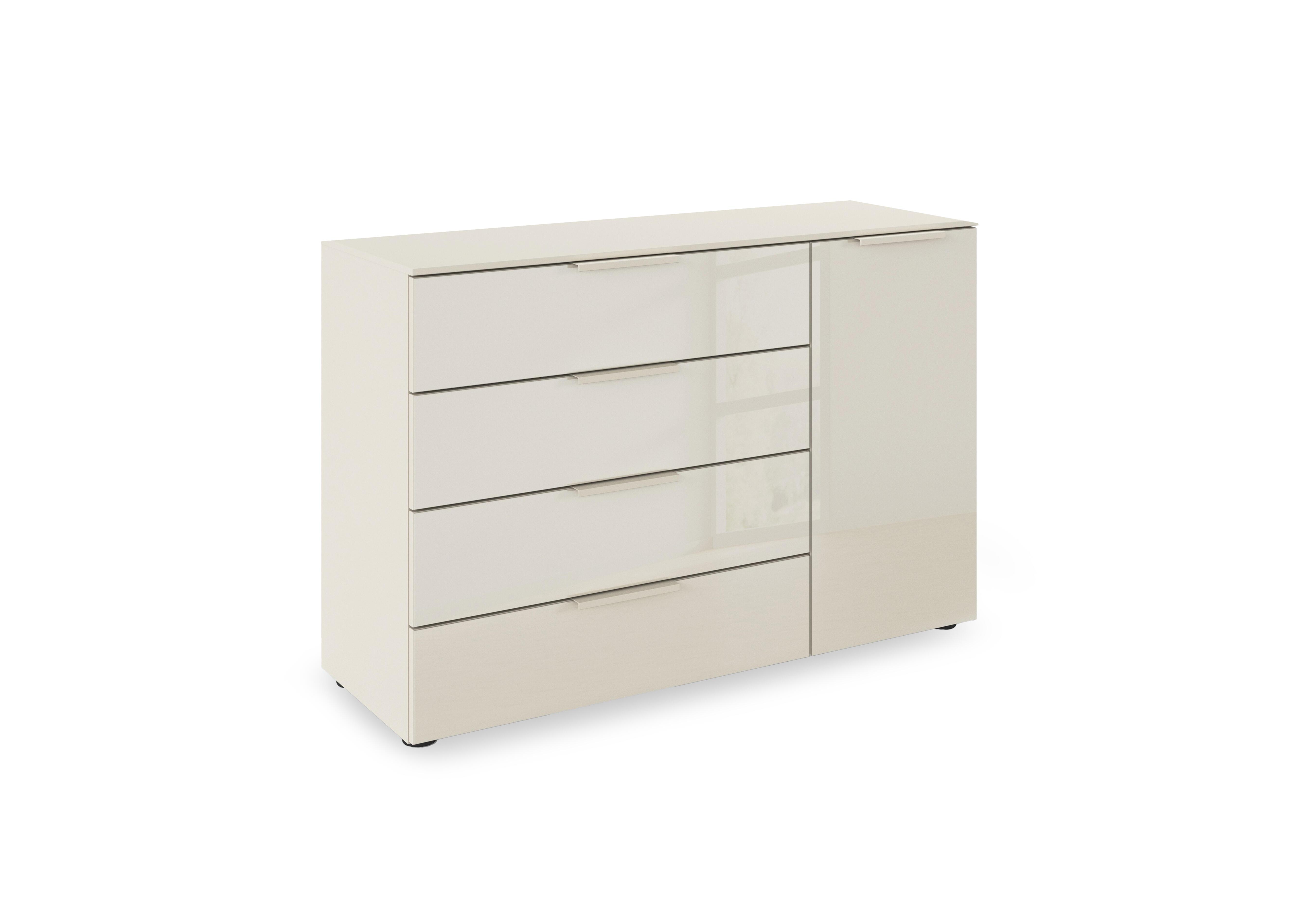Haven 4 Drawer 1 Door Décor Chest with Glass Front in Acg3k Champagne Champagne Frnt on Furniture Village