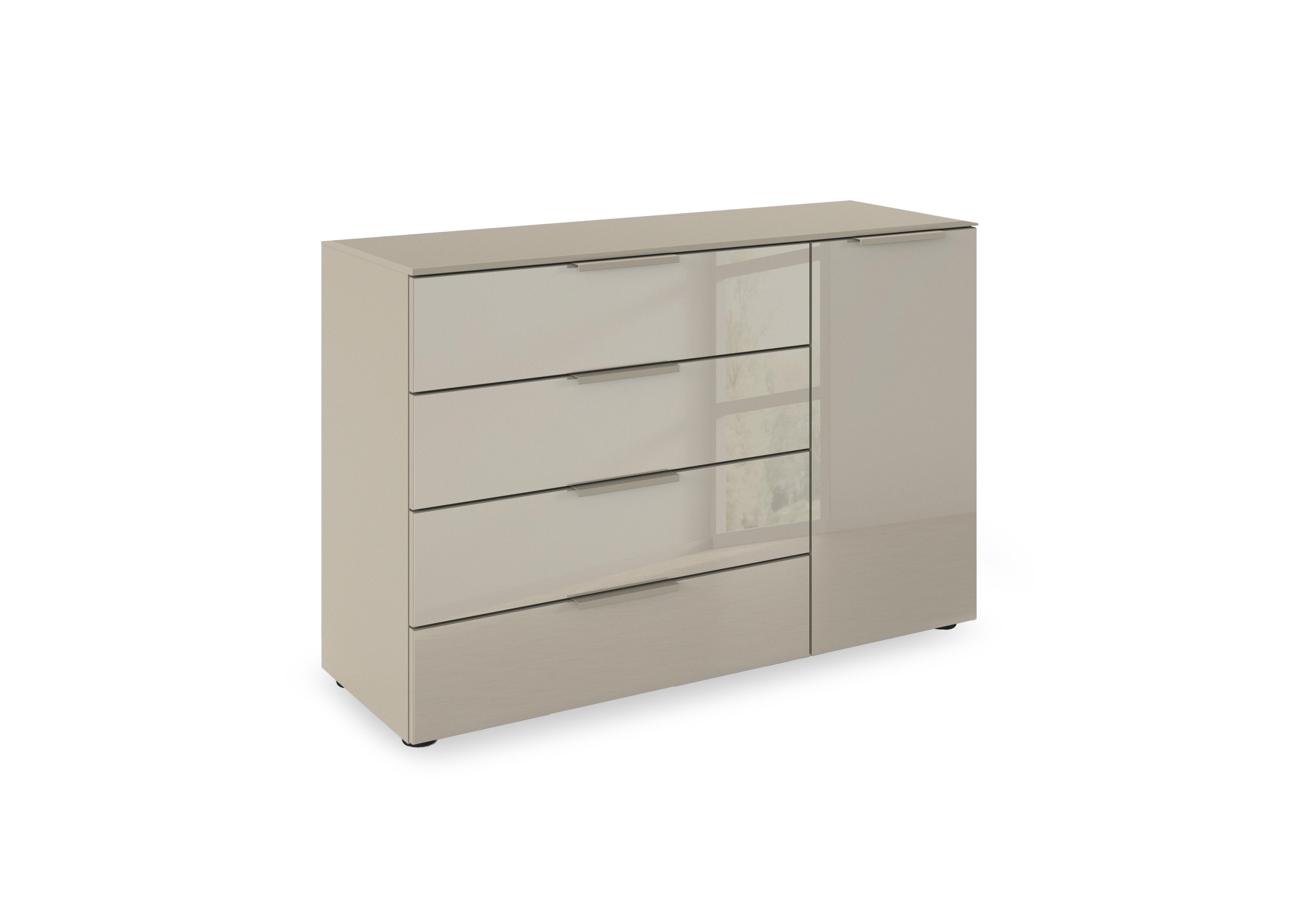 Haven 4 Drawer 1 Door Décor Chest with Glass Front in Afg4k Fango Fango Front on Furniture Village