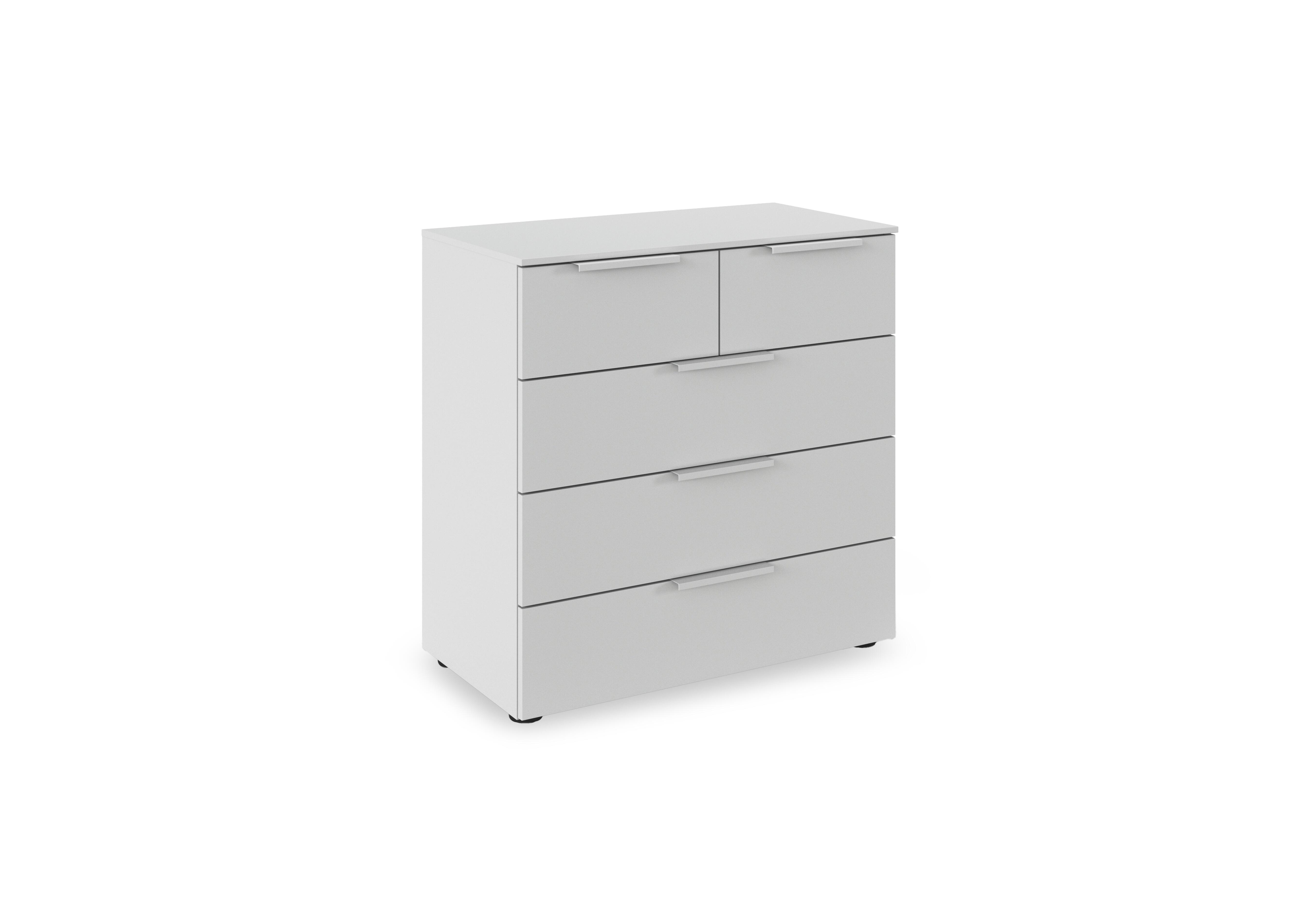 Haven 3+2 Drawer Décor Chest in Agd2l Silk Grey Silk Grey Frnt on Furniture Village