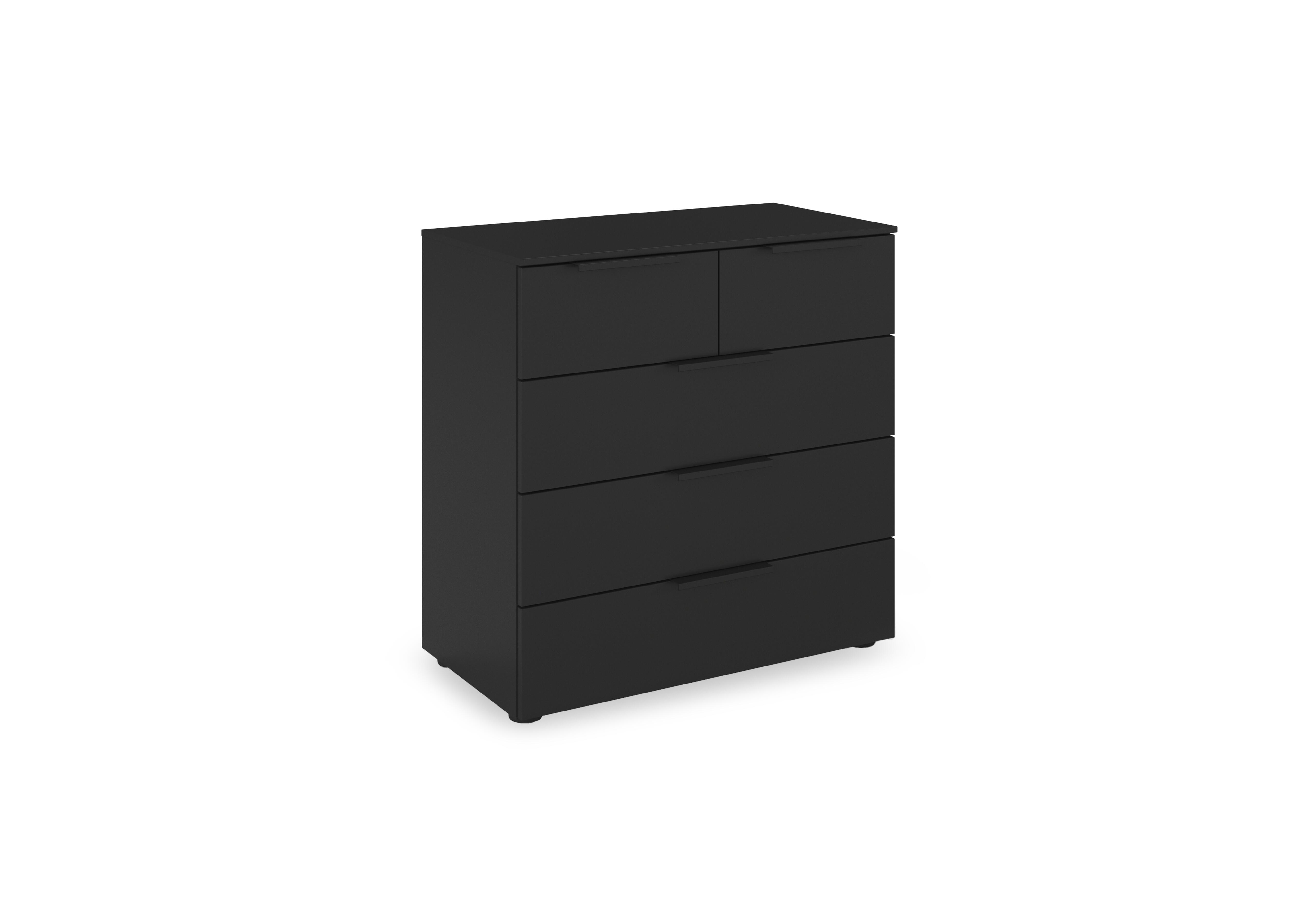 Haven 3+2 Drawer Décor Chest in Asd5t  Black Black Front on Furniture Village