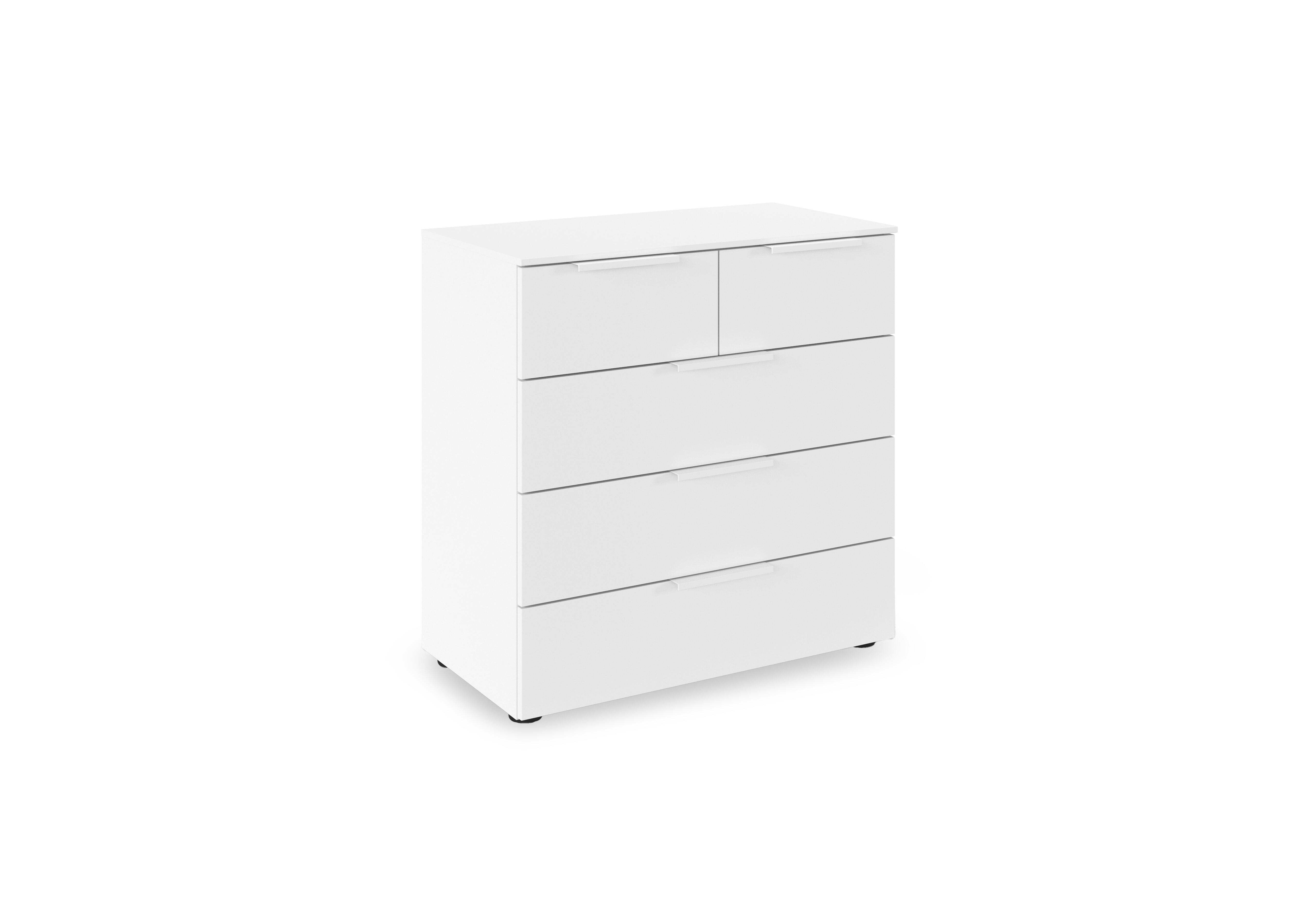 Haven 3+2 Drawer Décor Chest in Awd1l Alpine White White Front on Furniture Village