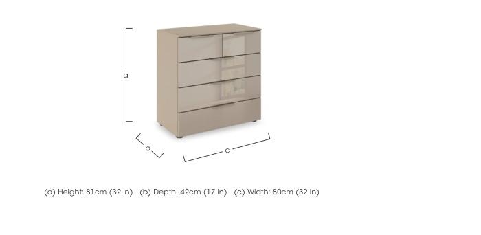 Haven 3+2 Drawer Chest with Glass Top and Front in  on Furniture Village