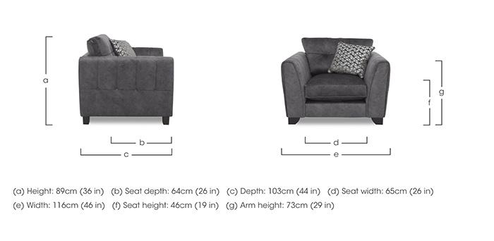 Mariah Classic Back Fabric Armchair in  on Furniture Village