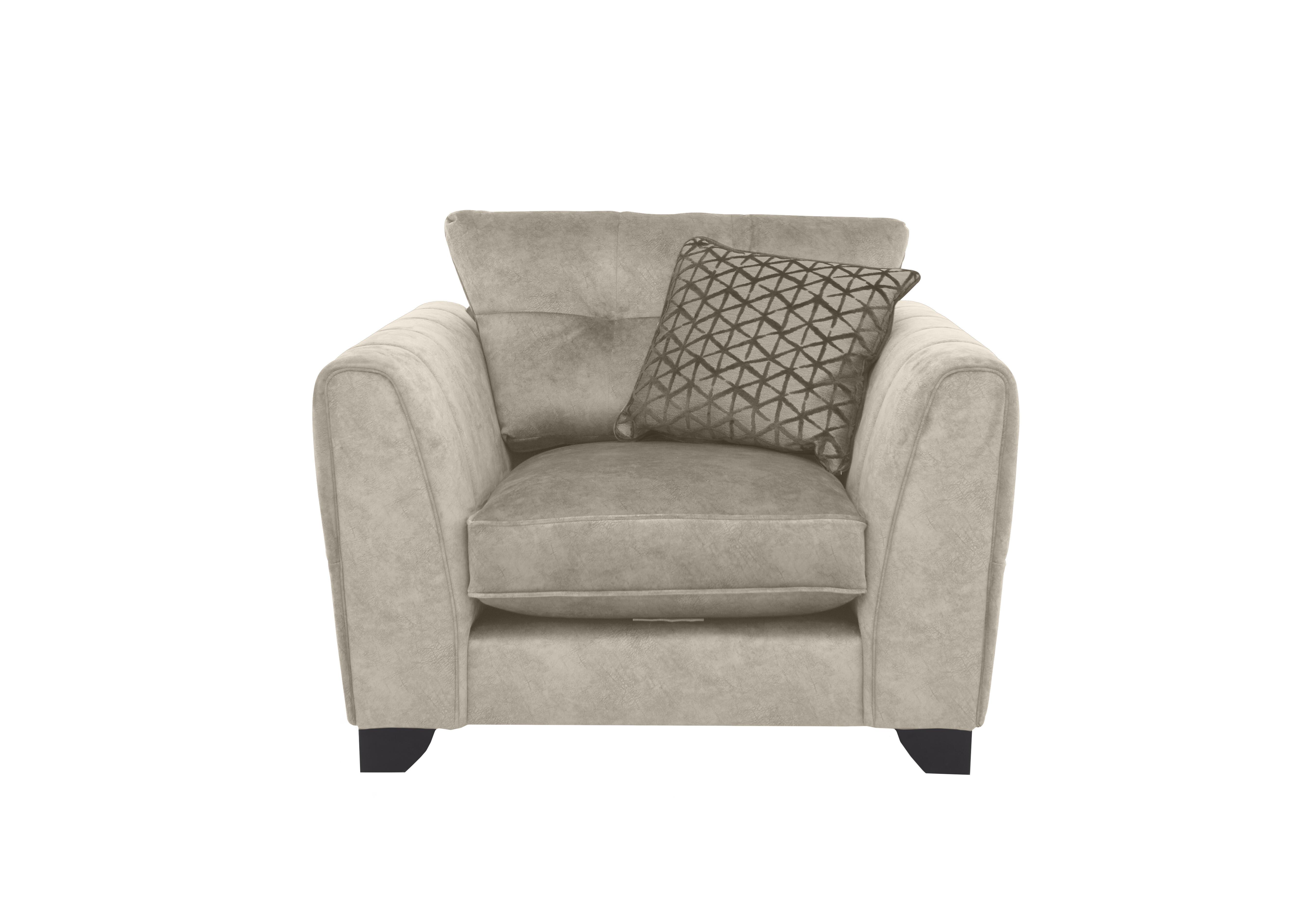 Mariah Classic Back Fabric Armchair in Dapple Cream-Tri No Insert on Furniture Village