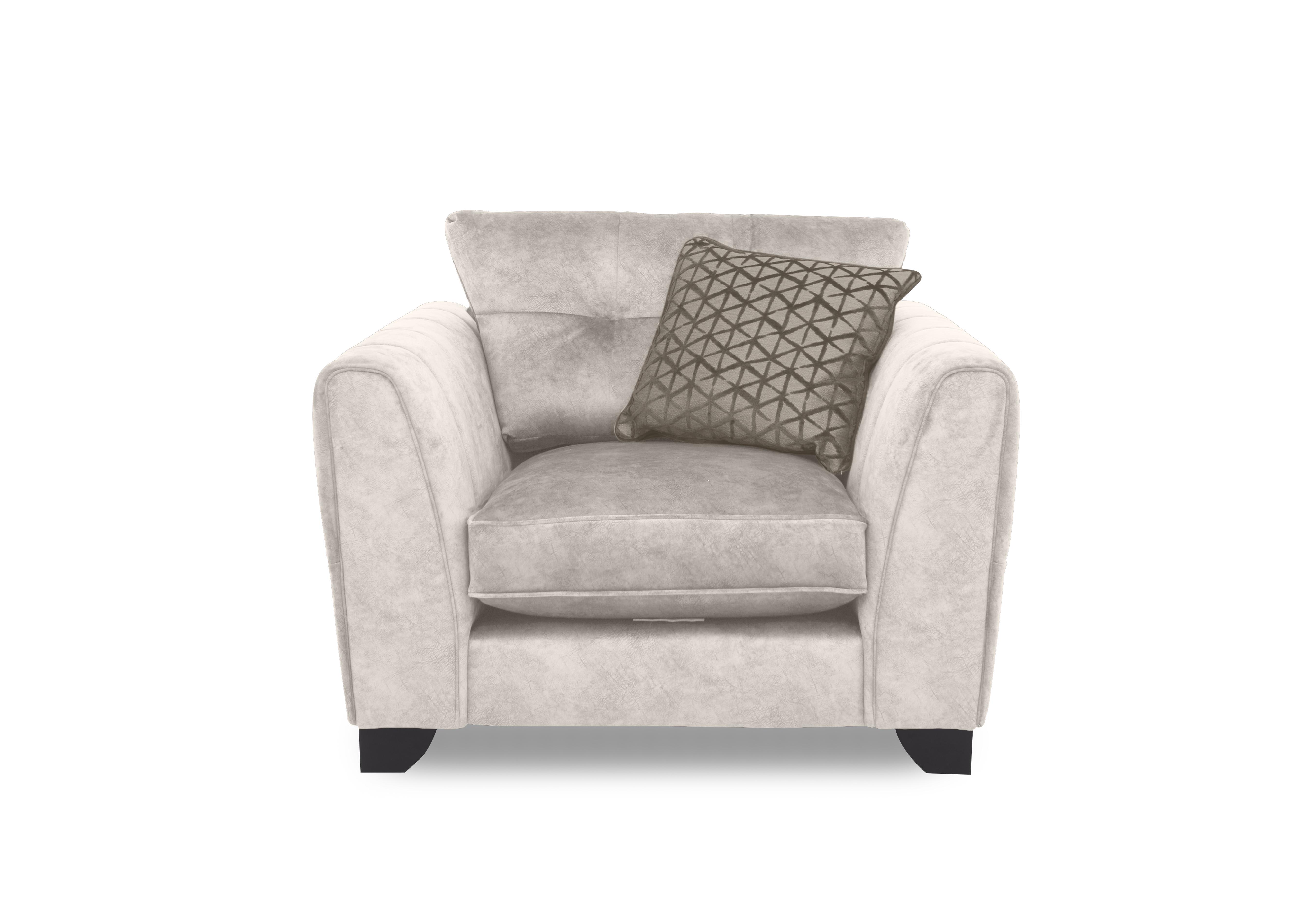 Mariah Classic Back Fabric Armchair in Dapple Ivory-Tri No Insert on Furniture Village