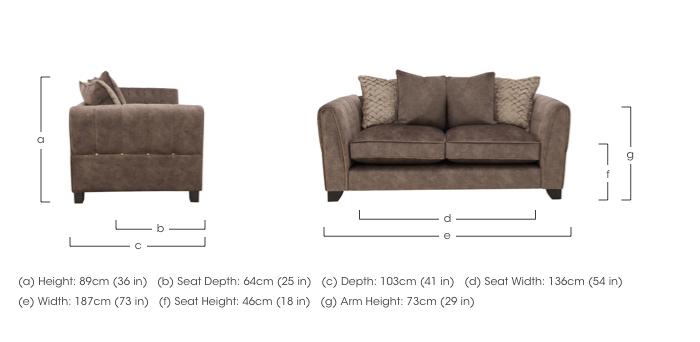 Mariah 2 Seater Fabric Pillow Back Sofa in  on Furniture Village