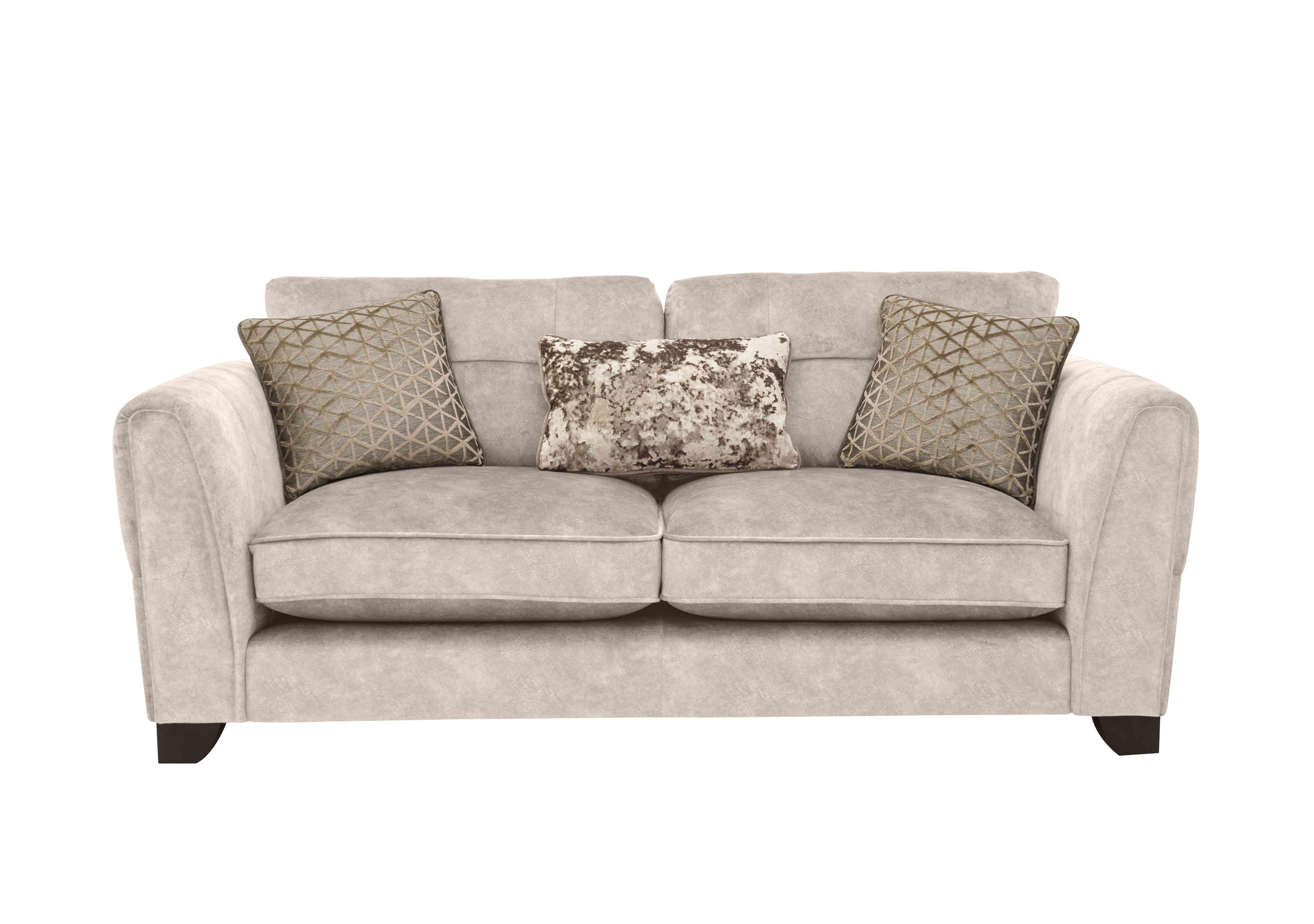 Mariah 3 Seater Fabric Classic Back Sofa in Dapple Ivory-Tri No Insert on Furniture Village