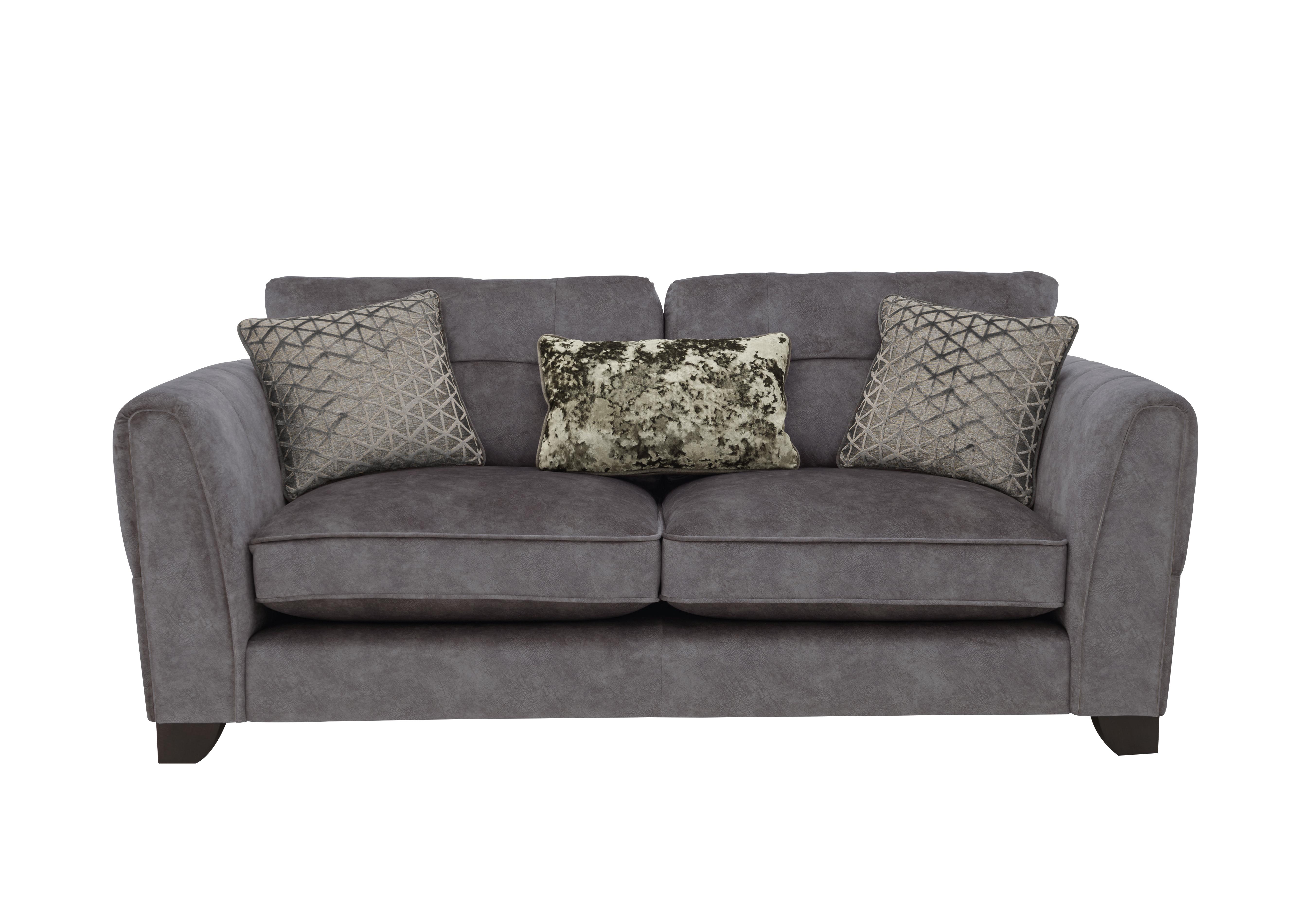 Mariah 3 Seater Fabric Classic Back Sofa in Dapple Moleskin-Tri No Insert on Furniture Village