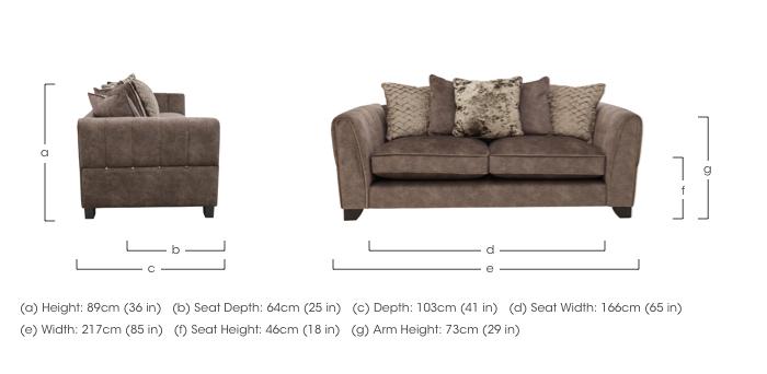 Mariah 3 Seater Fabric Pillow Back Sofa in  on Furniture Village